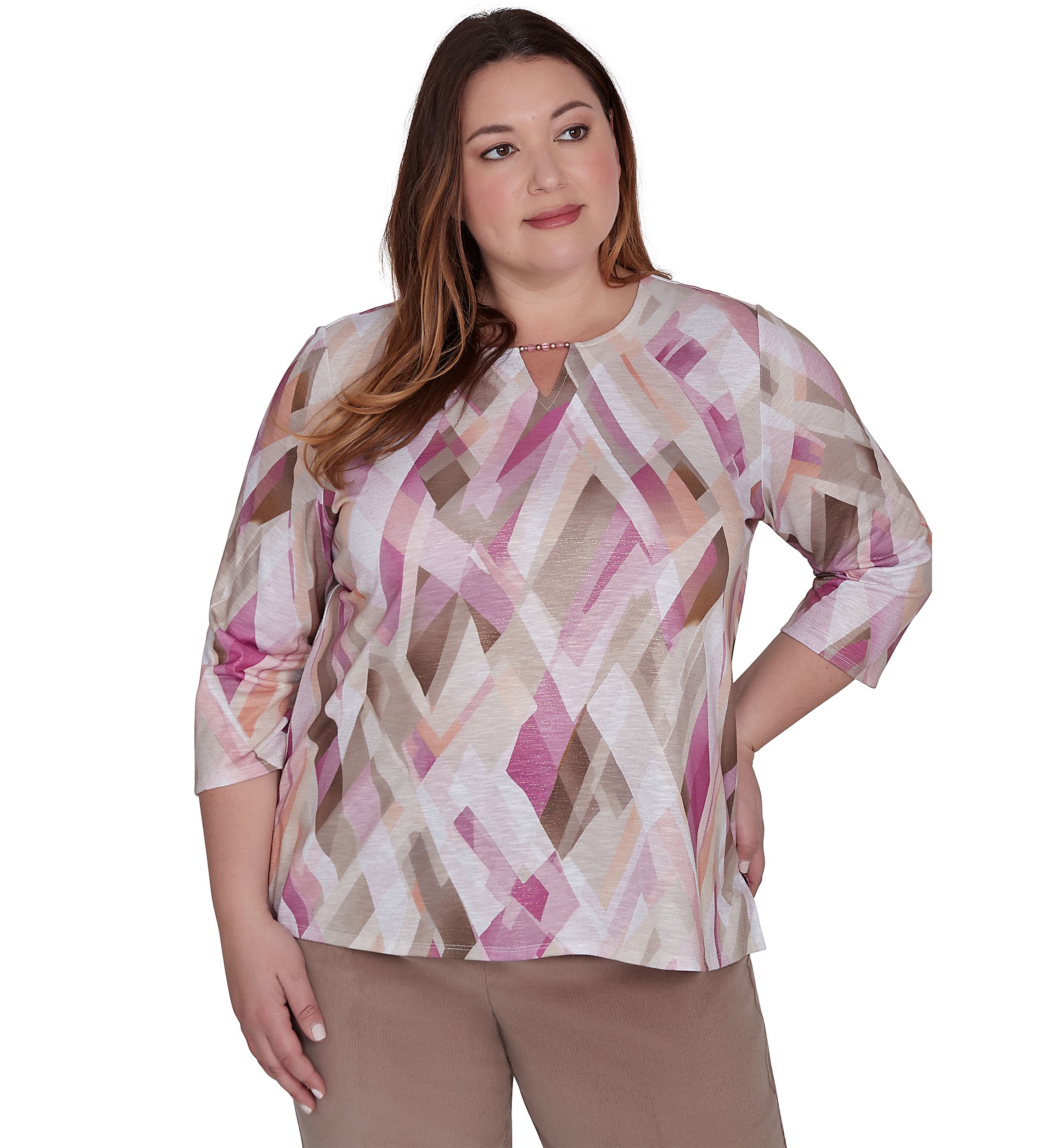 Plus Size Telluride Geometric Top