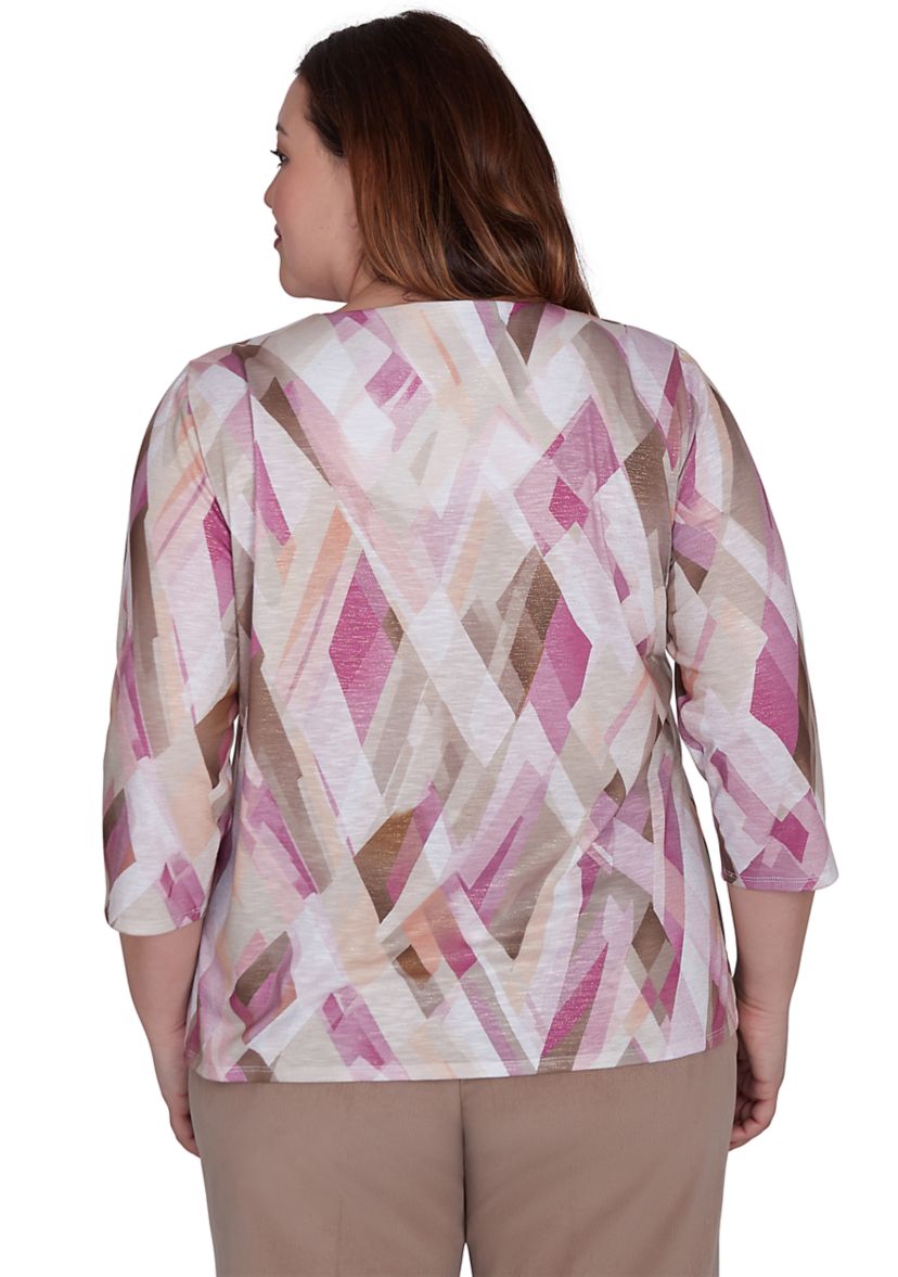 Plus Size Telluride Geometric Top