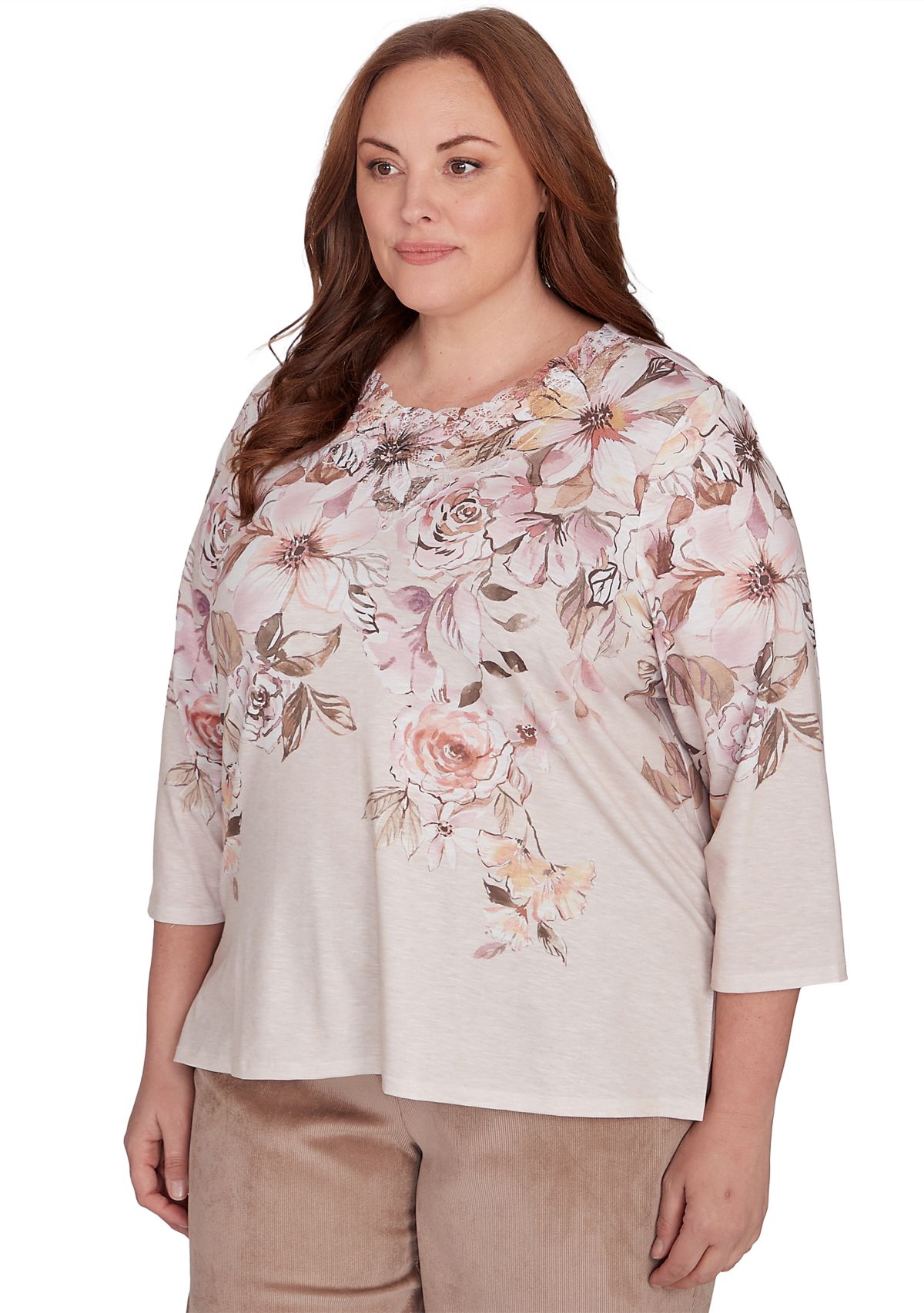 Plus Size Telluride Floral Yoke Top