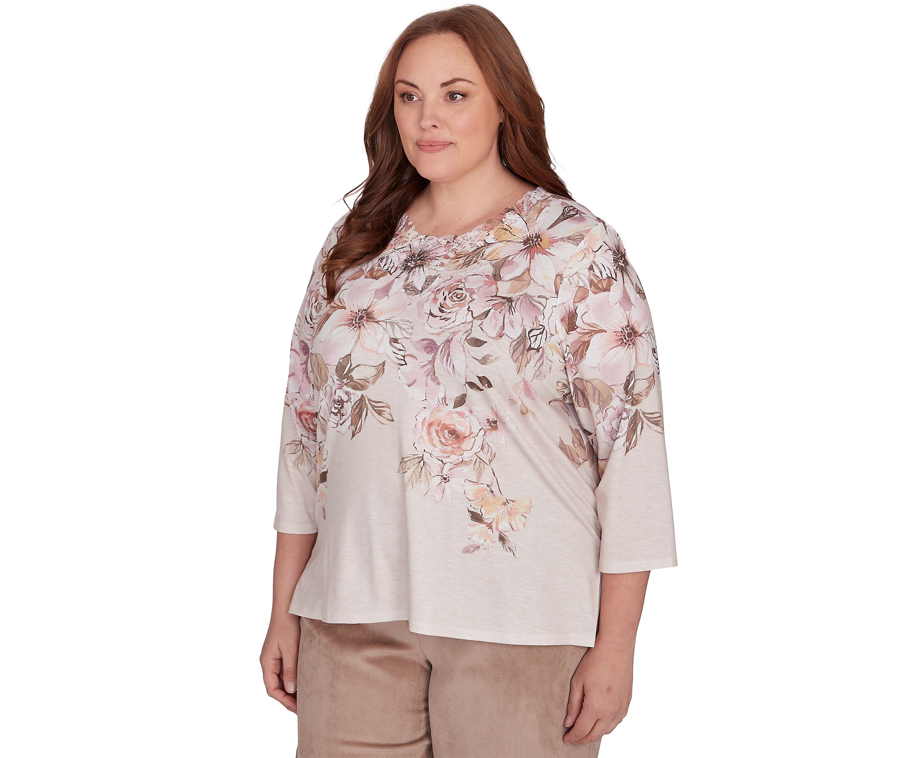 Plus Size Telluride Floral Yoke Top
