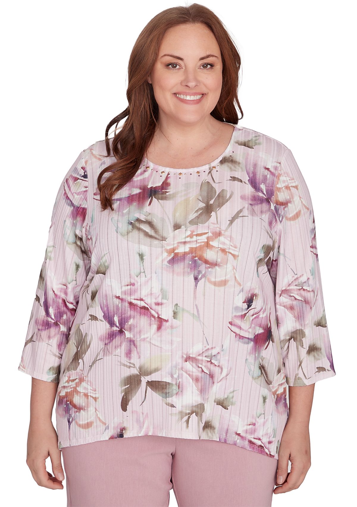 Plus Size Telluride Romantic Flowers Top