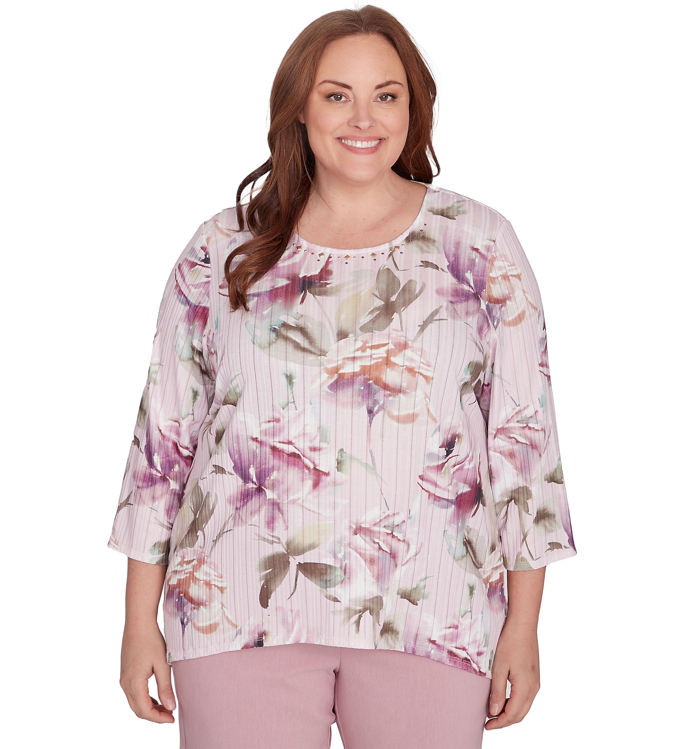 Plus Size Telluride Romantic Flowers Top