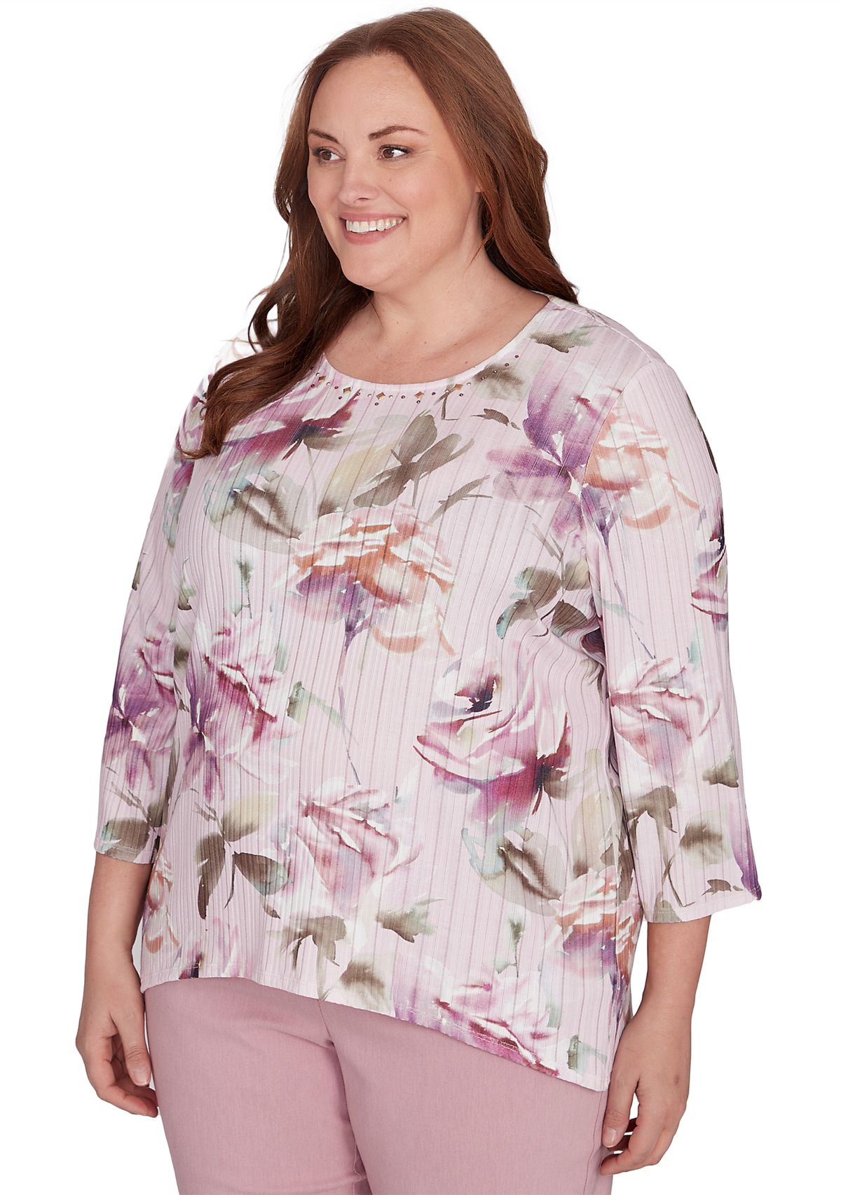 Plus Size Telluride Romantic Flowers Top