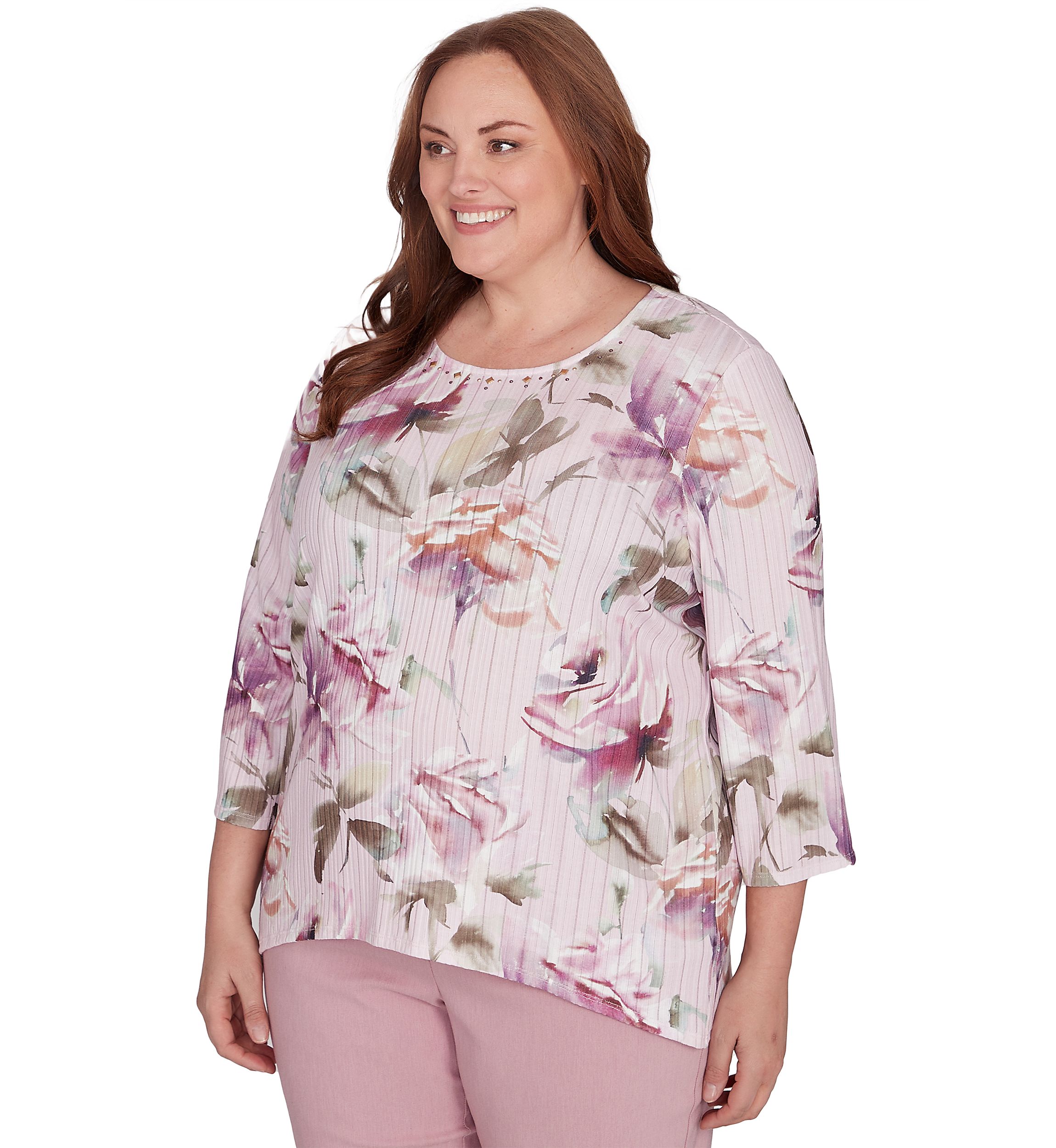 Plus Size Telluride Romantic Flowers Top