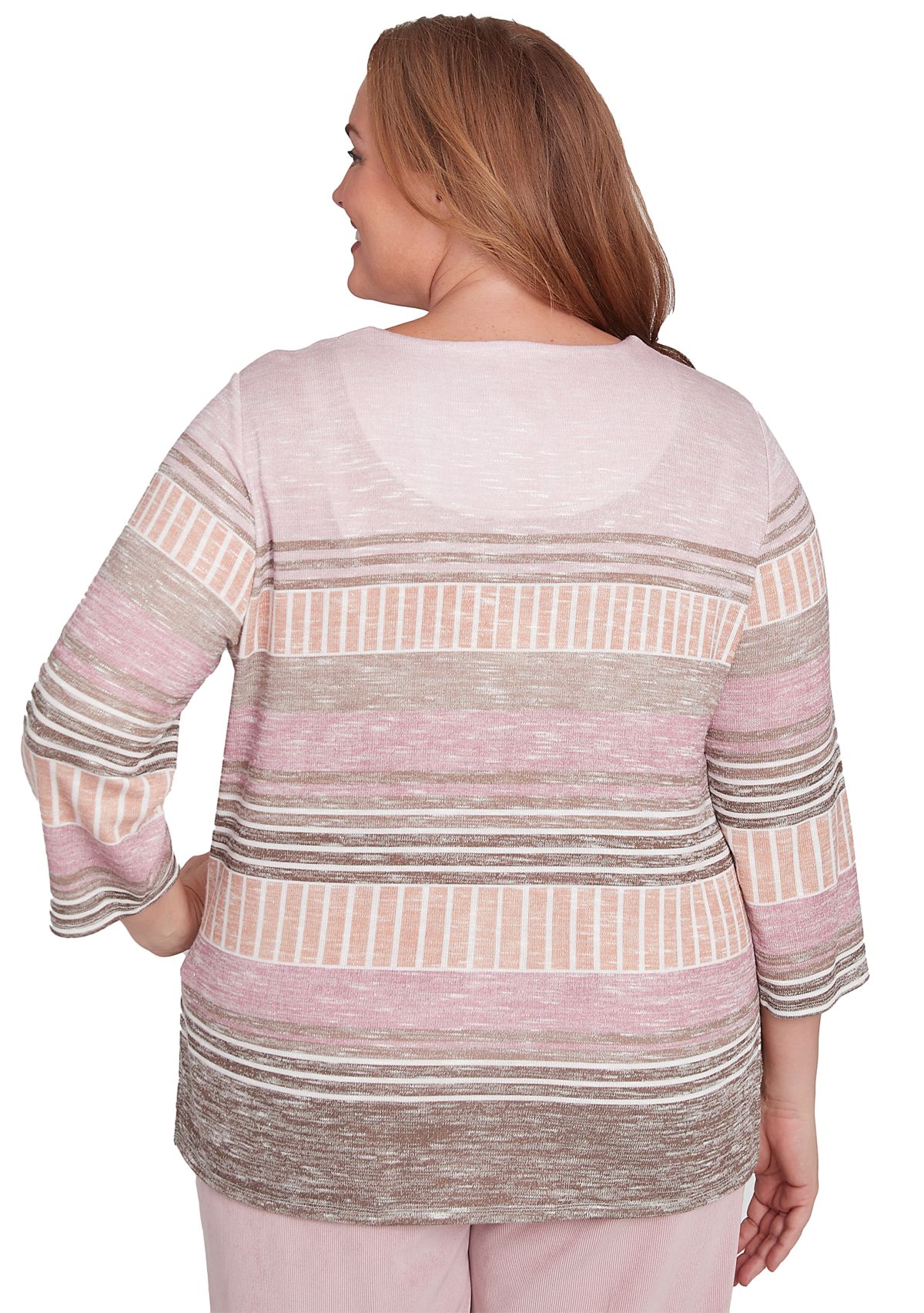 Plus Size Telluride Stripe Patchwork T-Shirt