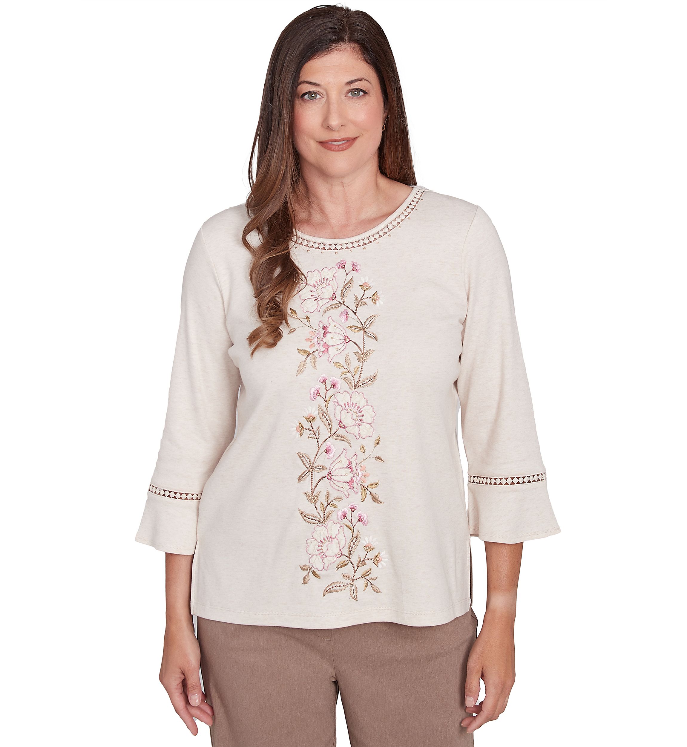 Petite Telluride Center Floral Embroidery Top