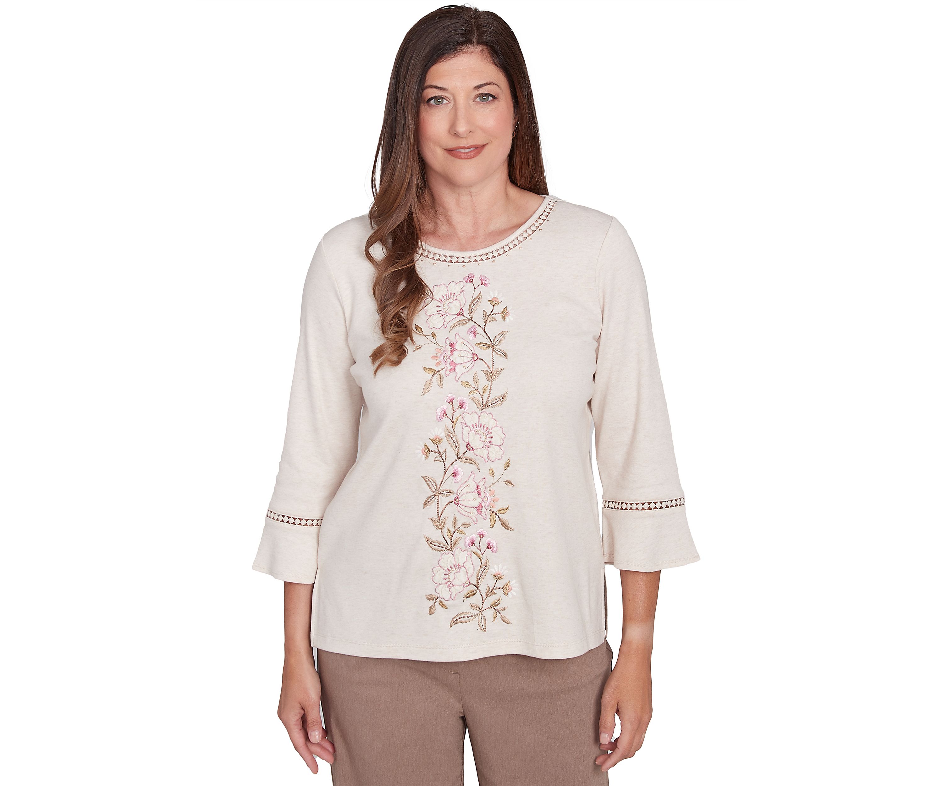 Petite Telluride Center Floral Embroidery Top