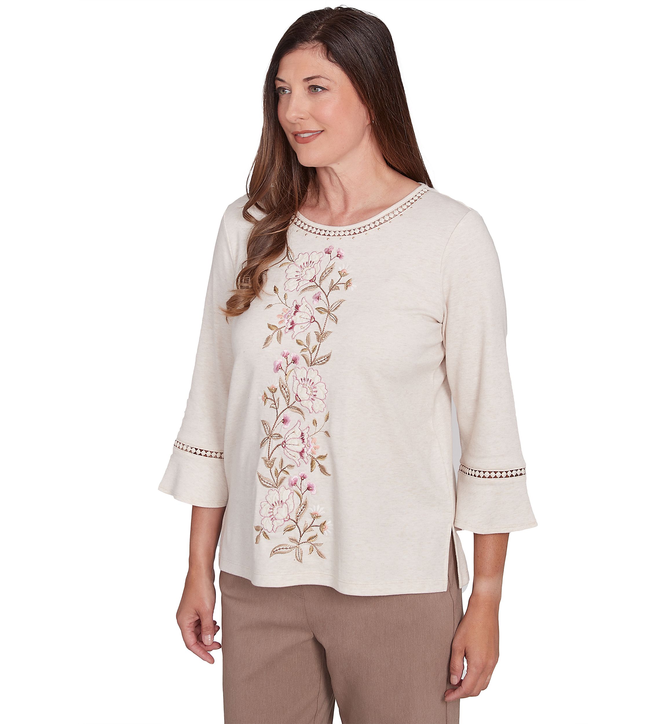 Petite Telluride Center Floral Embroidery Top