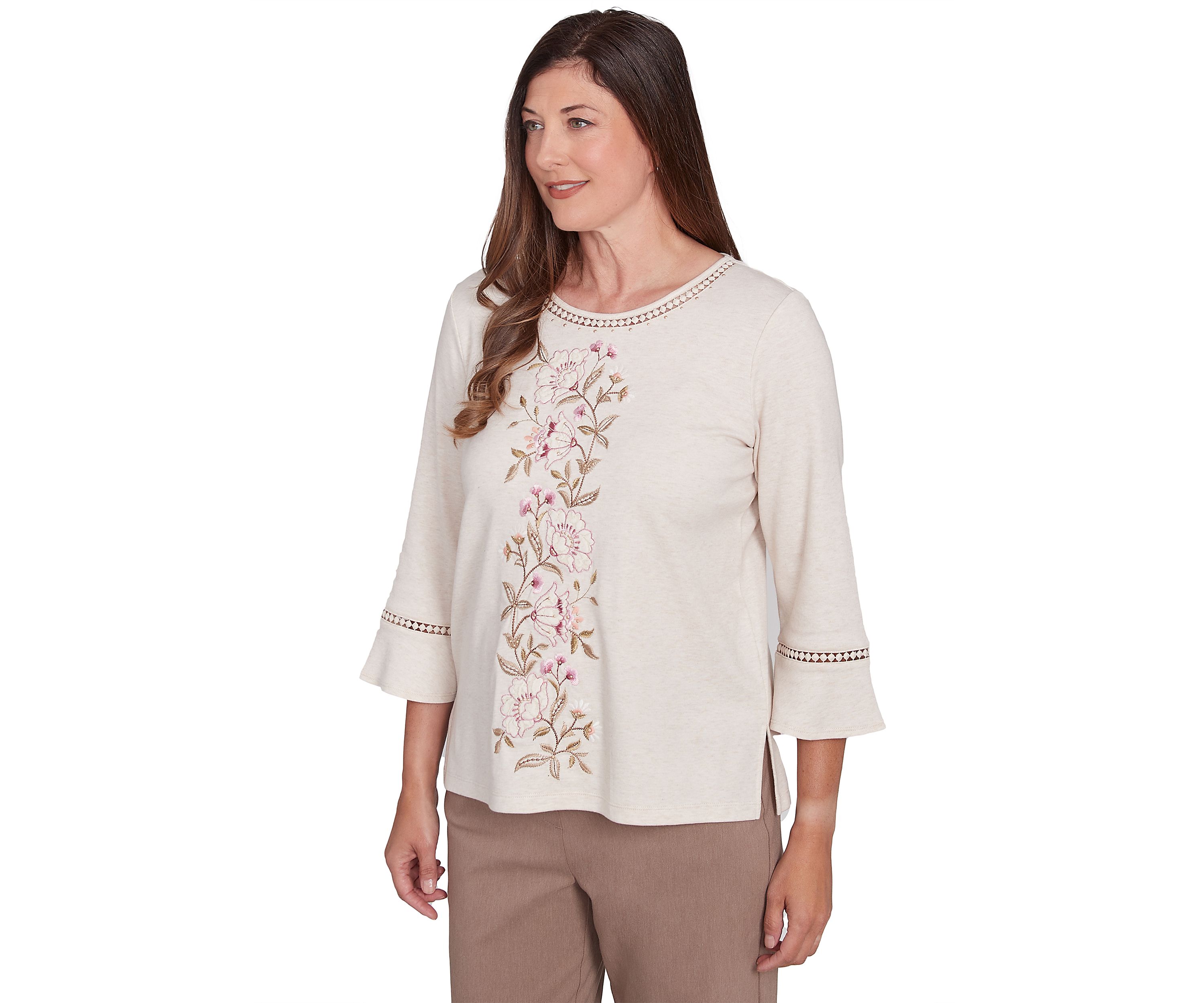 Petite Telluride Center Floral Embroidery Top