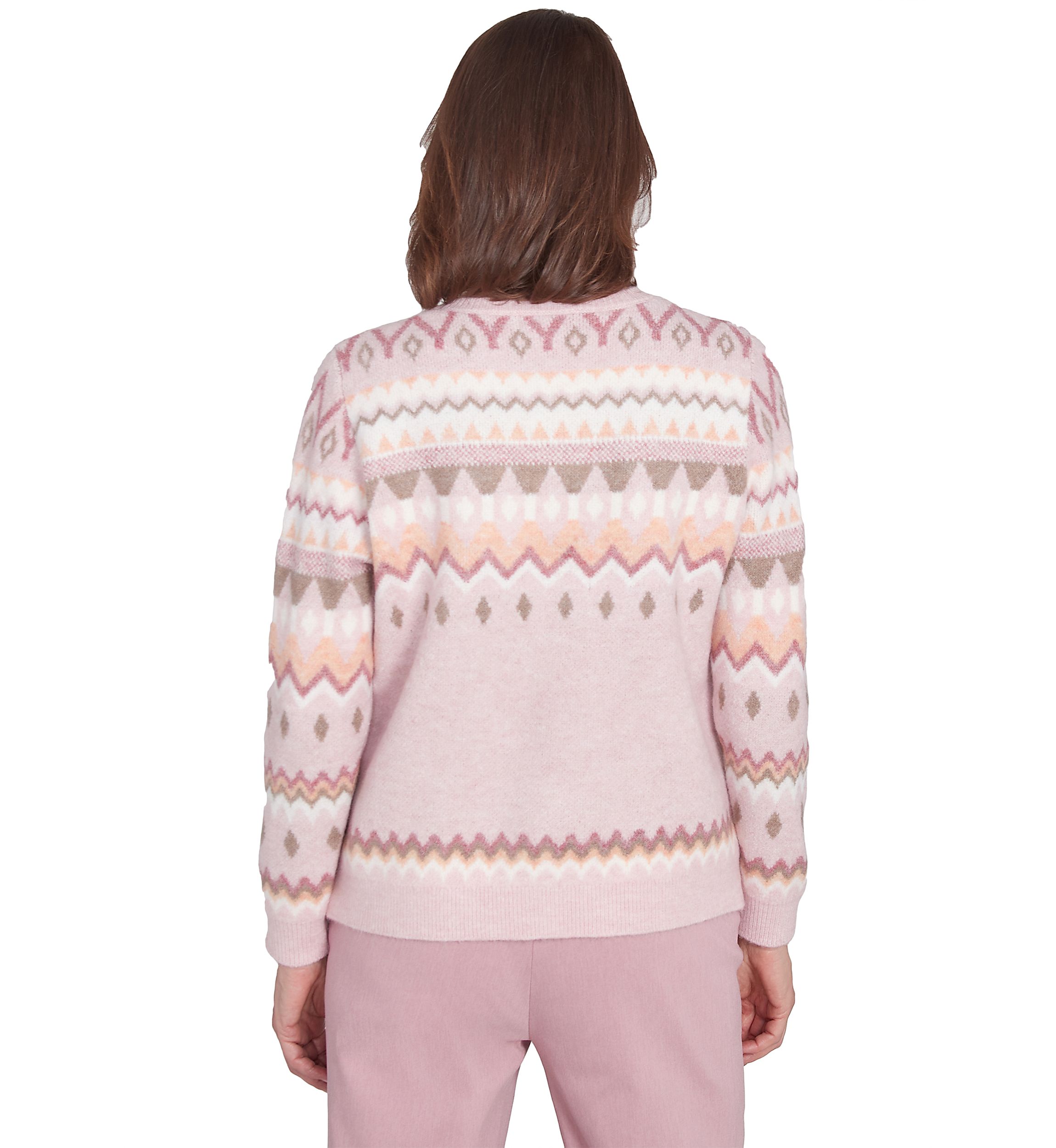 Petite Telluride Fairisle Sweater with Floral Embroidery