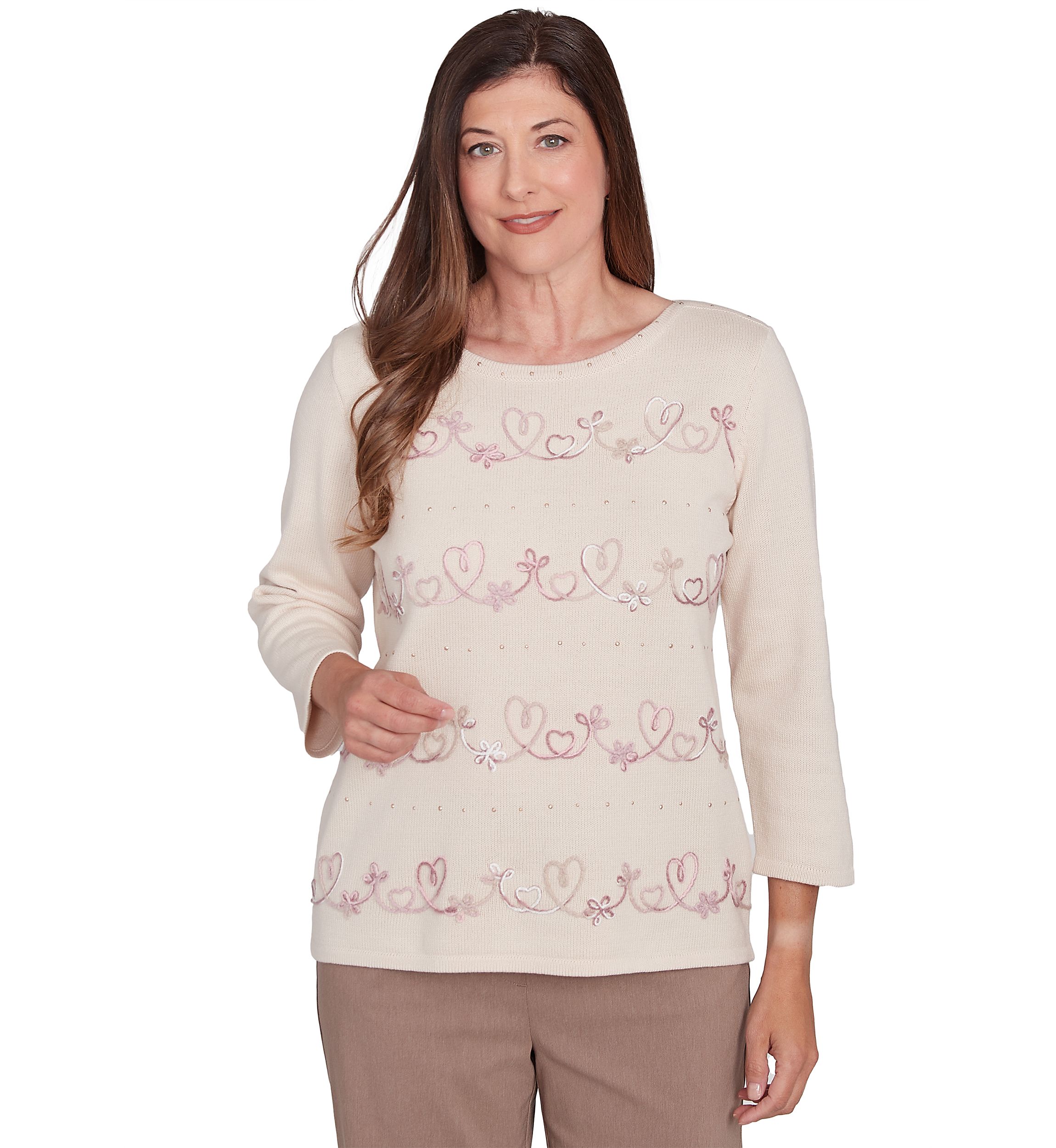 Petite Telluride Biadere Hearts Woven Top