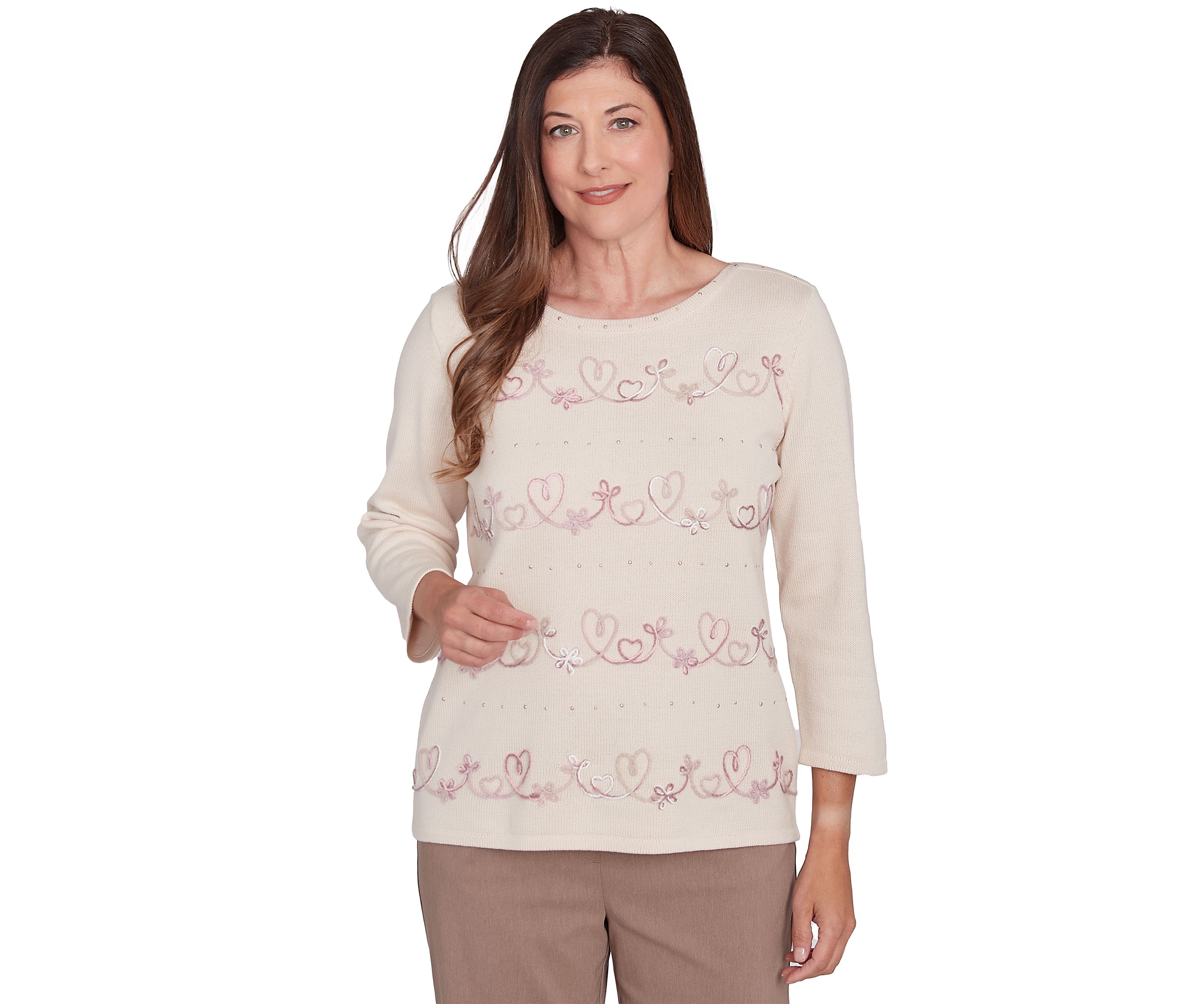 Petite Telluride Biadere Hearts Woven Top