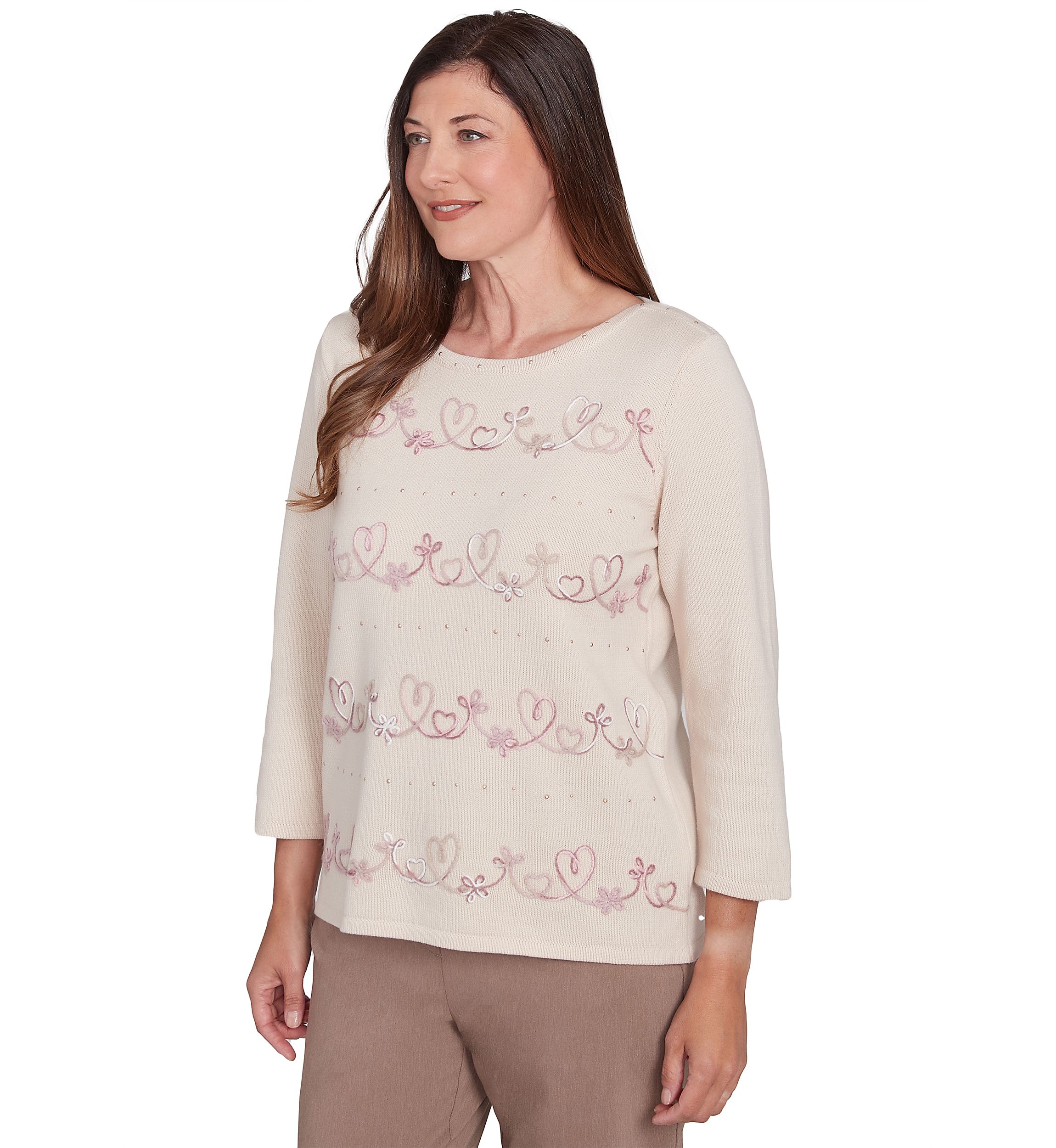 Petite Telluride Biadere Hearts Woven Top