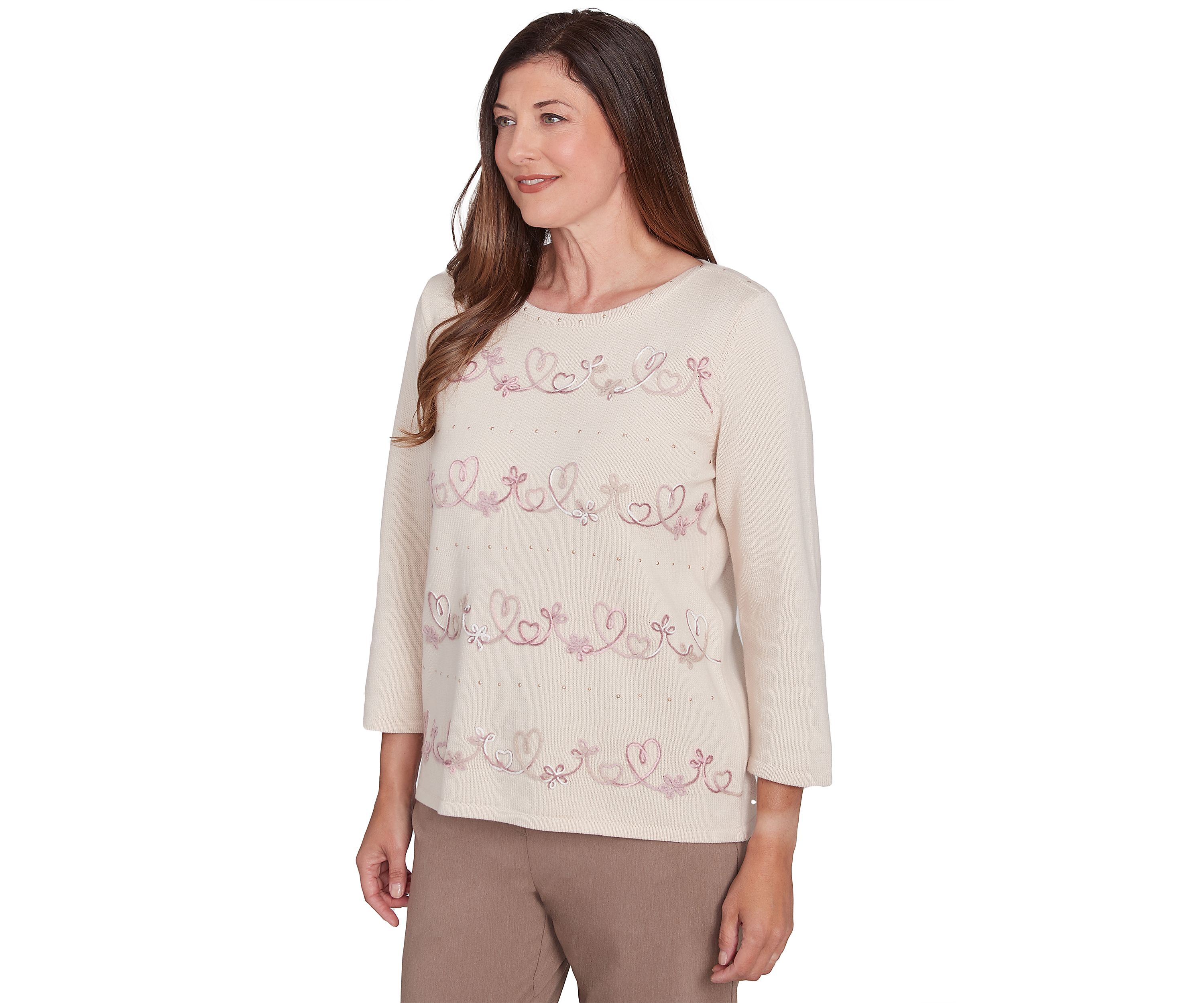 Petite Telluride Biadere Hearts Woven Top