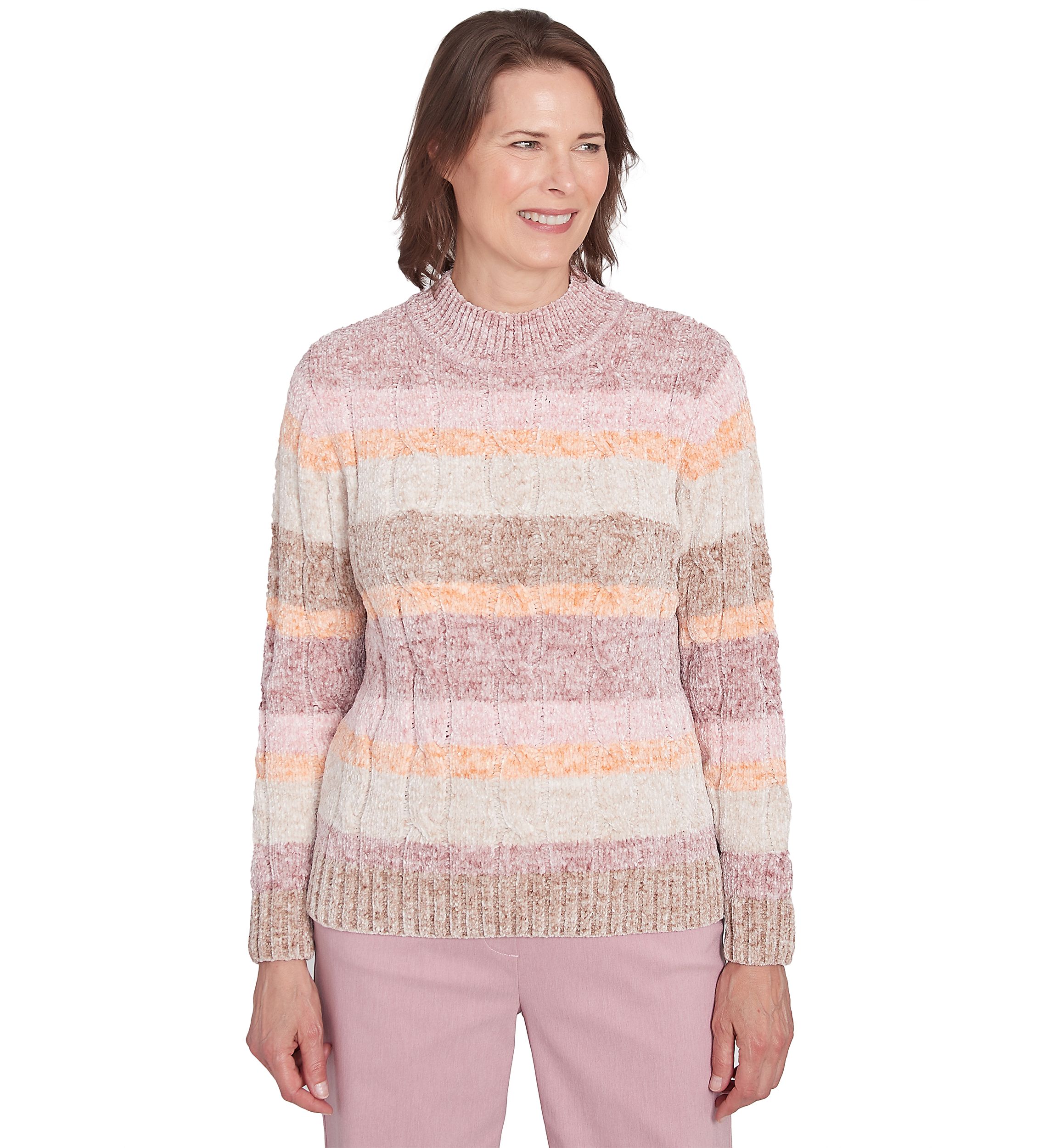 Petite Telluride Spray Dye Chenille Stripe Sweater