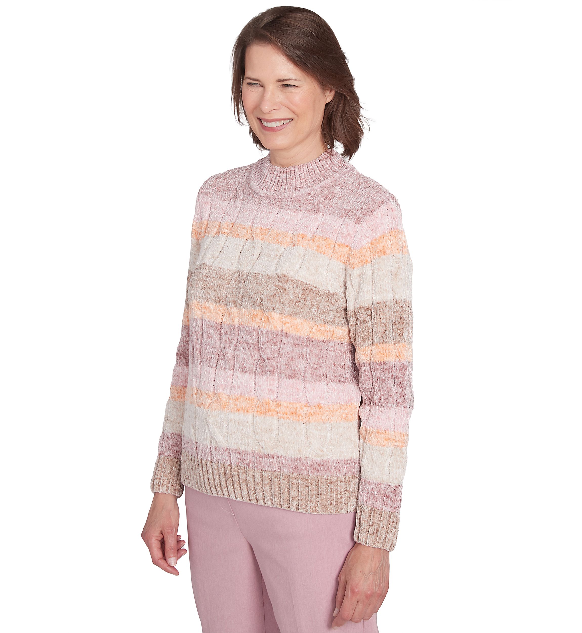 Petite Telluride Spray Dye Chenille Stripe Sweater