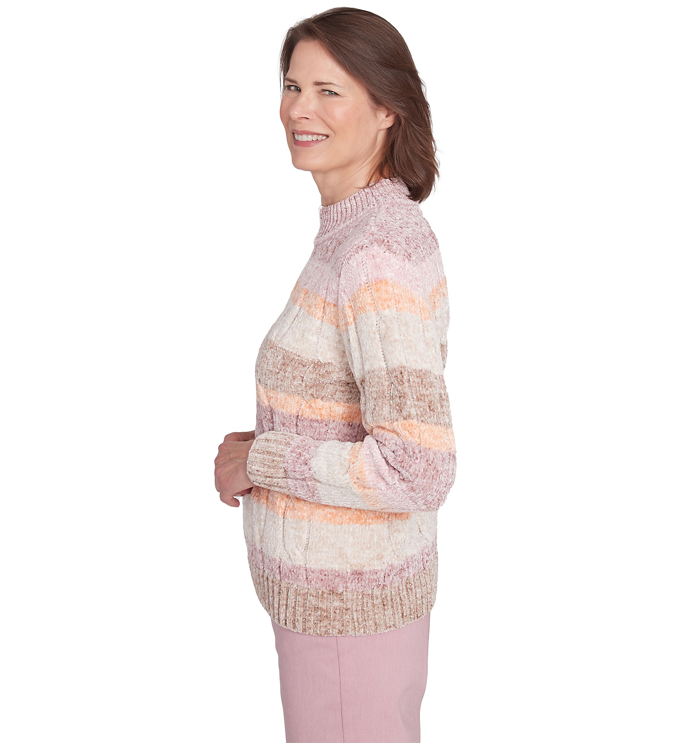 Petite Telluride Spray Dye Chenille Stripe Sweater