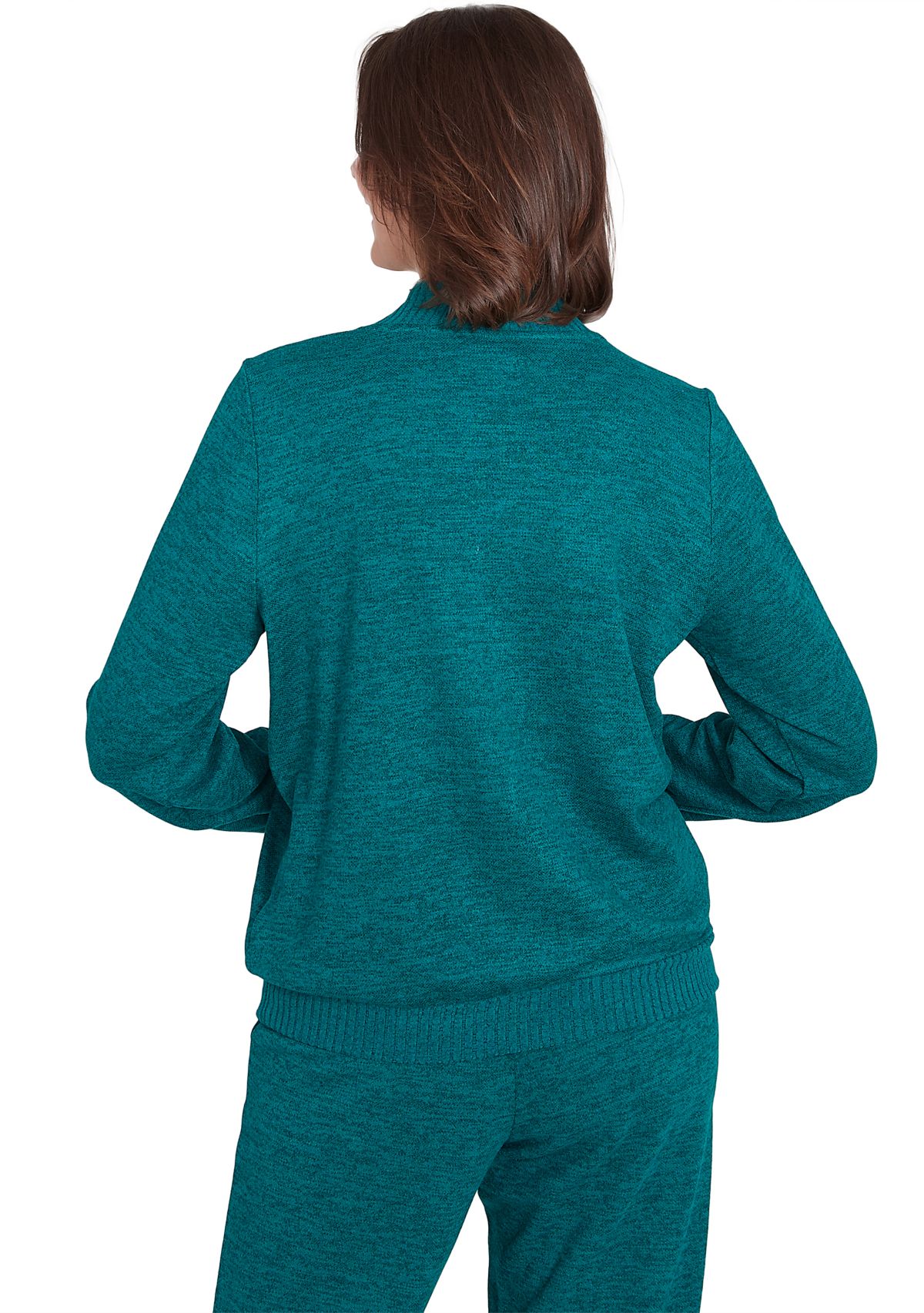 Womens French Quarter Paisley Embroidered Envelope Neck Sweater