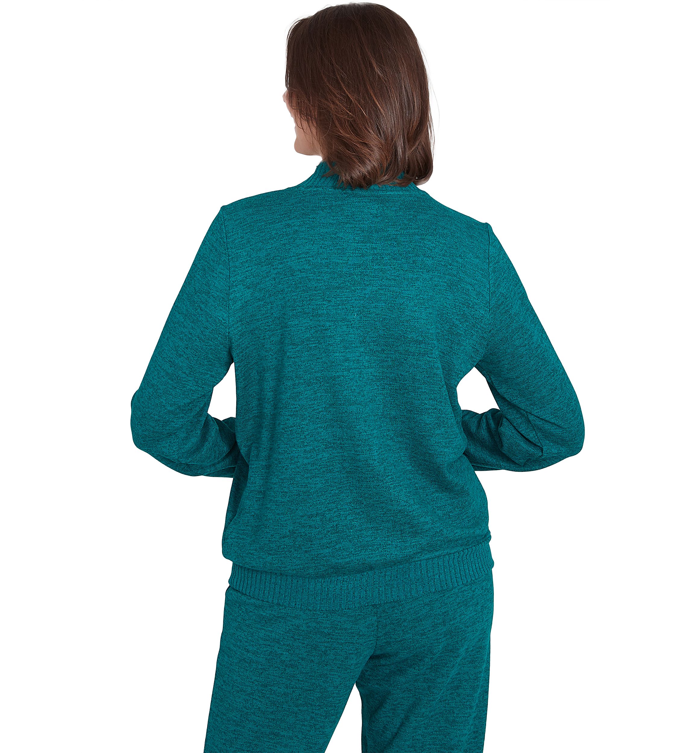 Womens French Quarter Paisley Embroidered Envelope Neck Sweater