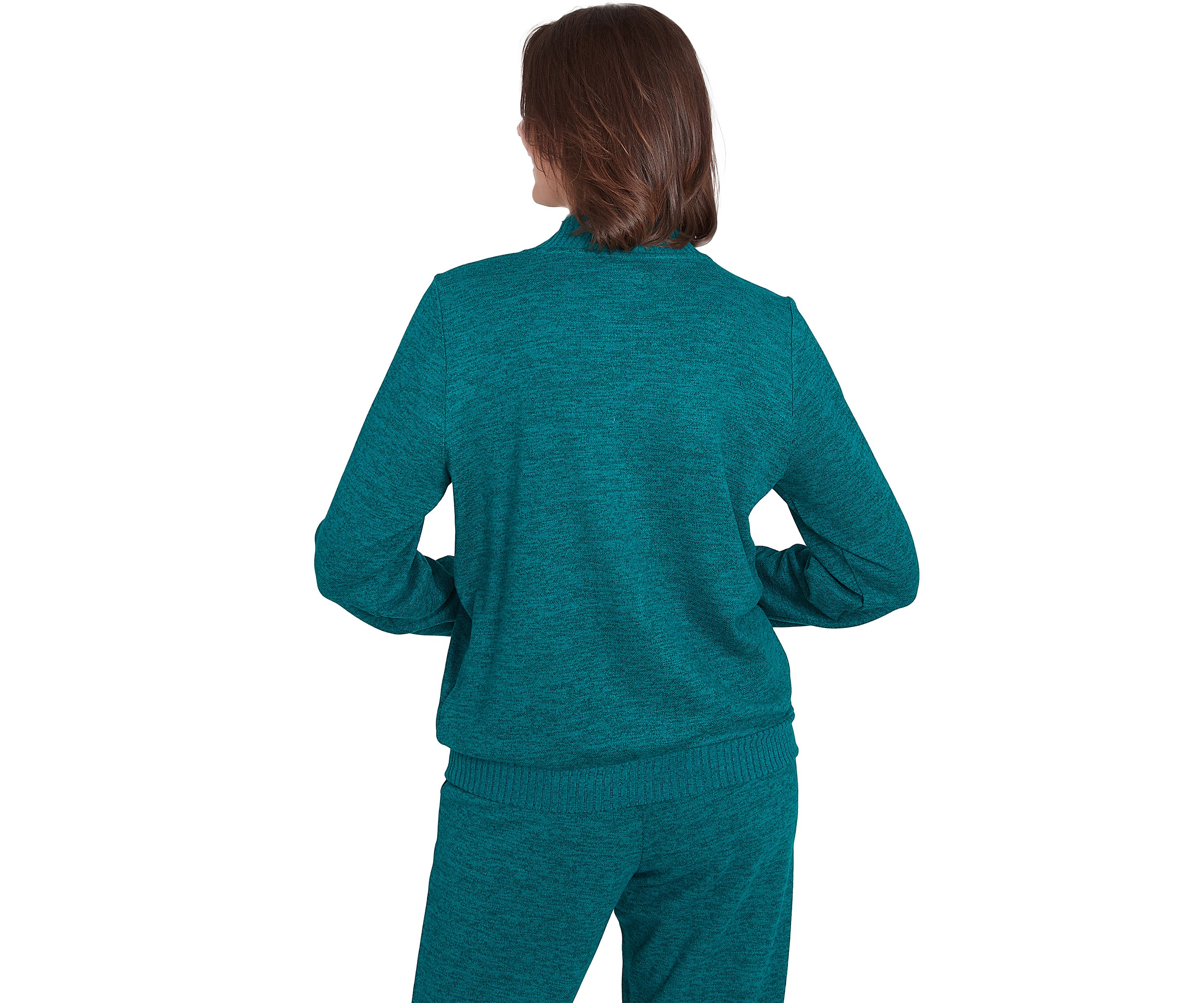 Womens French Quarter Paisley Embroidered Envelope Neck Sweater