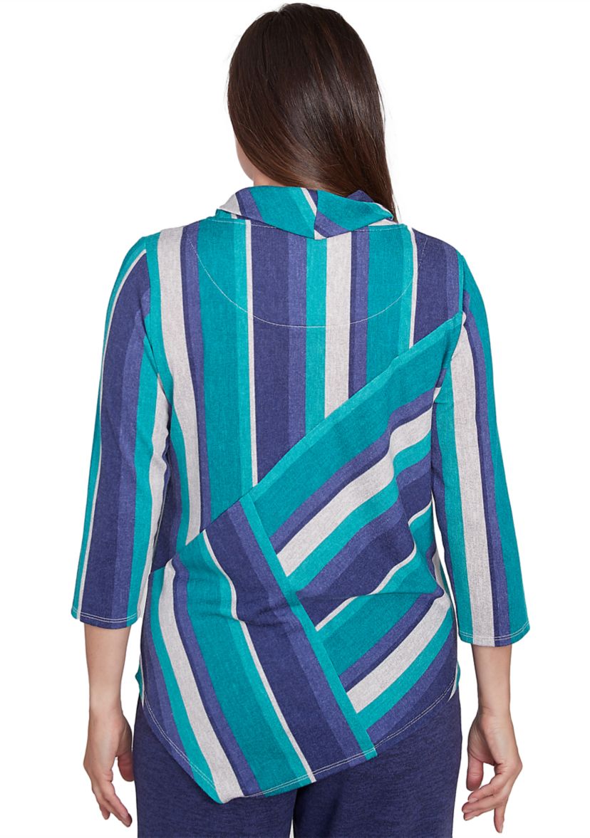 Womens French Quarter Spliced Stripe Top