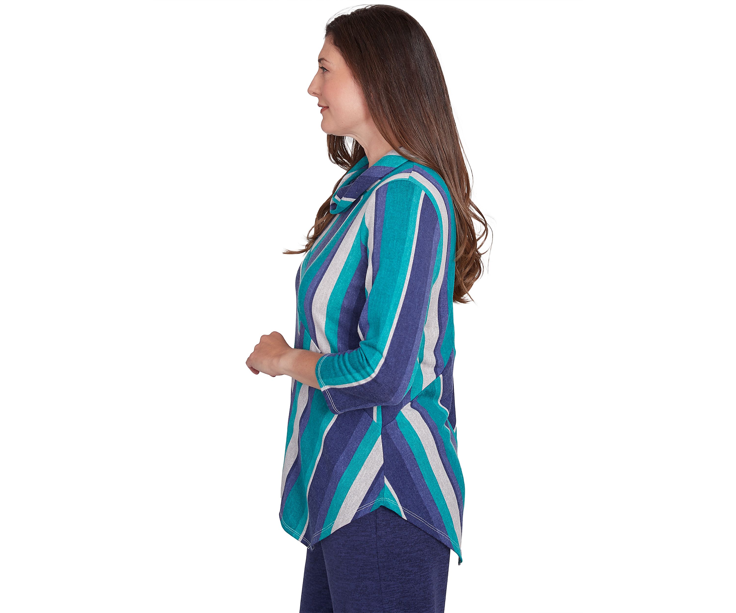 Womens French Quarter Spliced Stripe Top