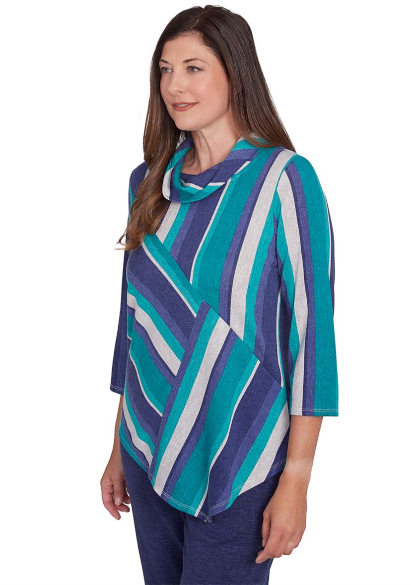Womens French Quarter Spliced Stripe Top