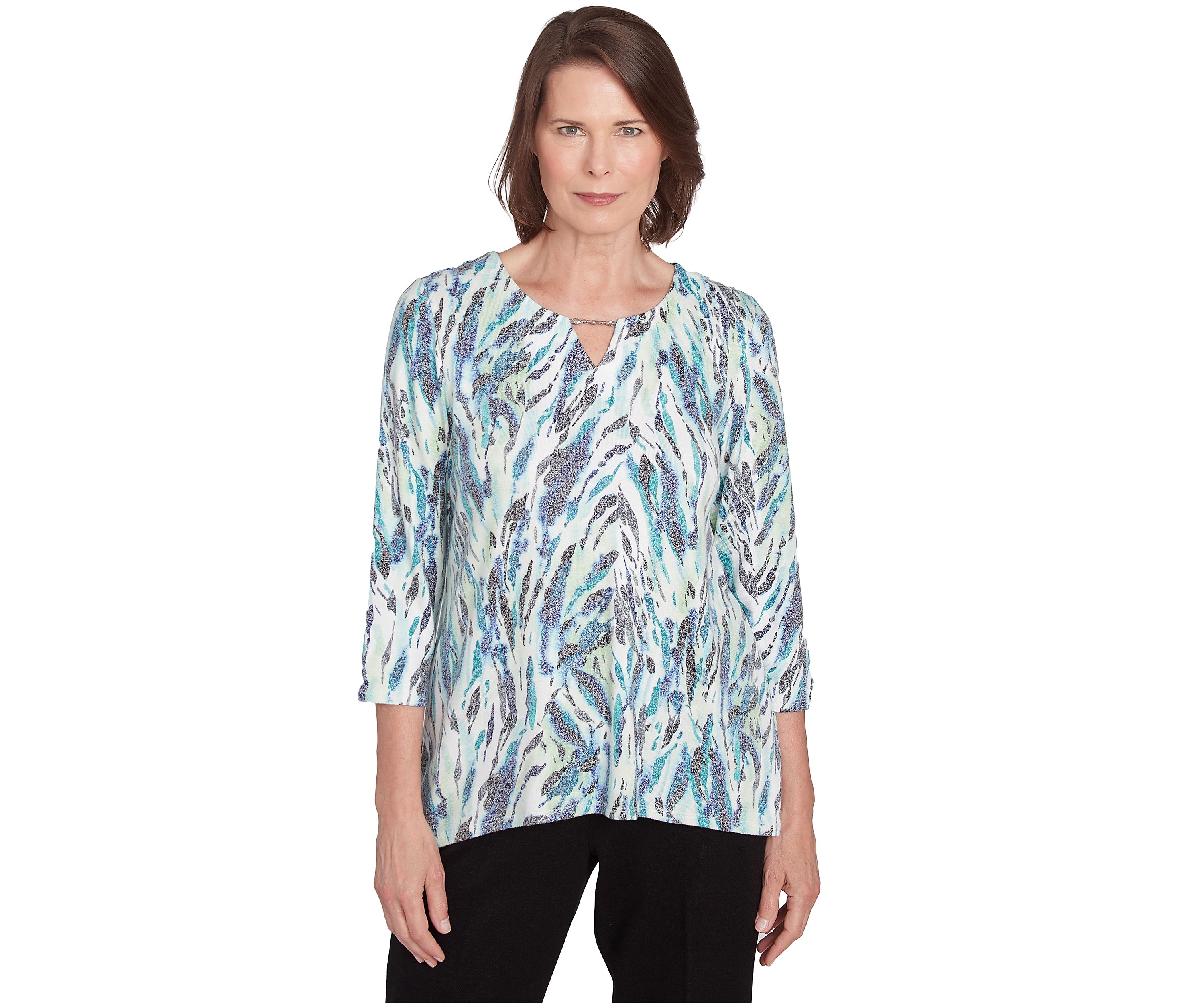 Womens French Quarter Animal Print Top