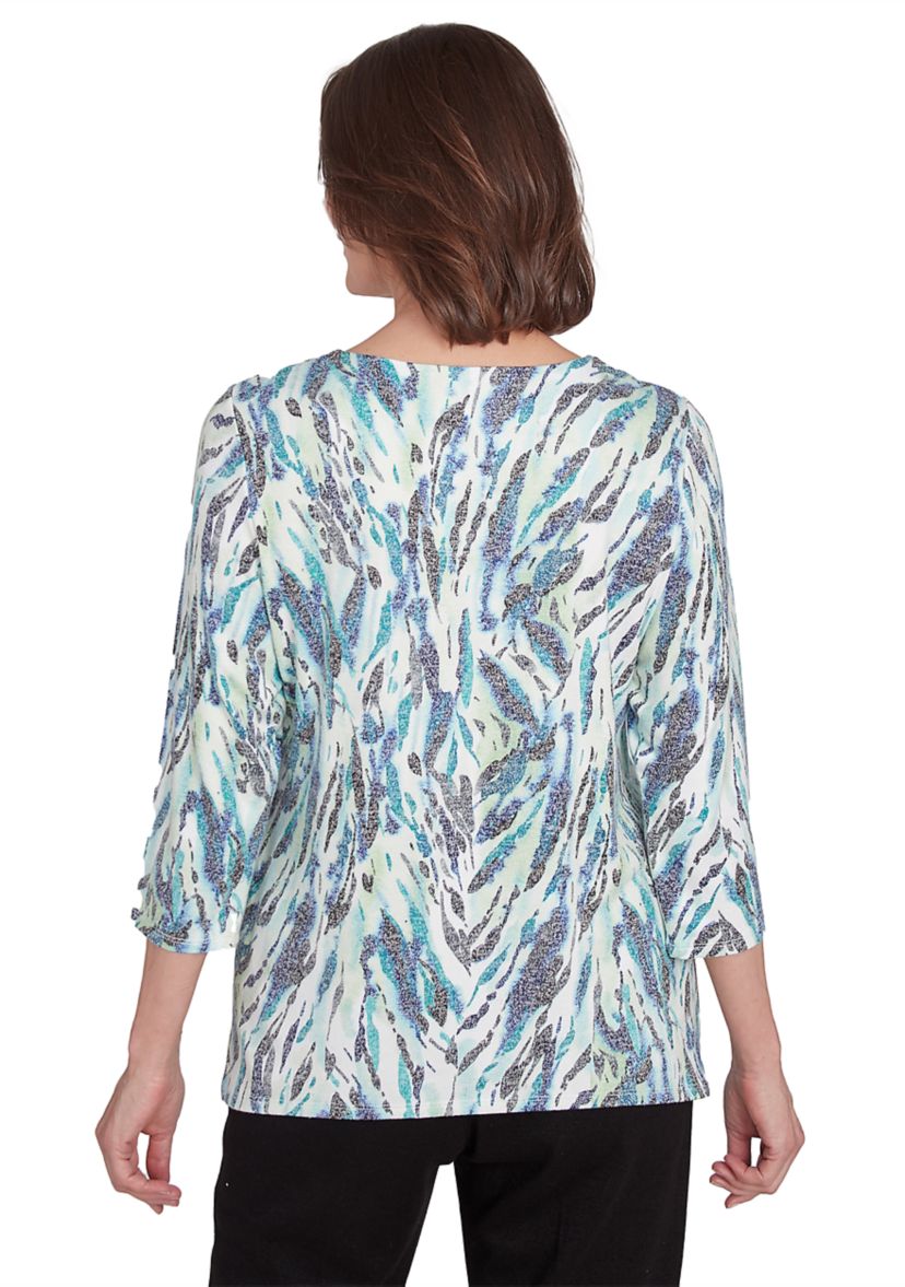Womens French Quarter Animal Print Top