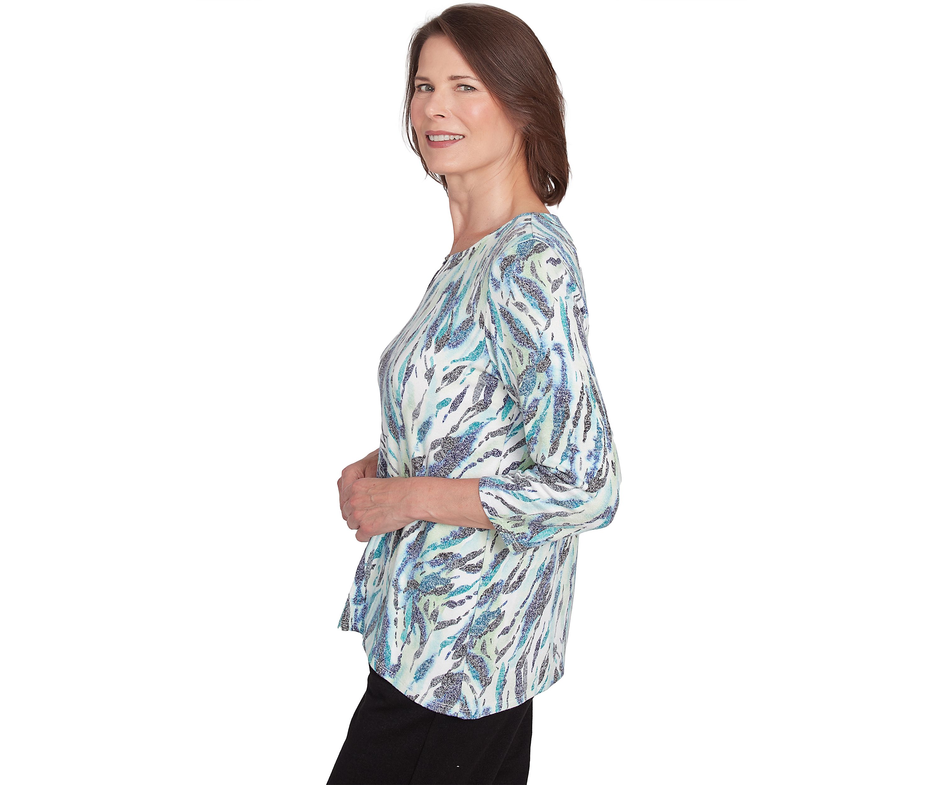 Womens French Quarter Animal Print Top