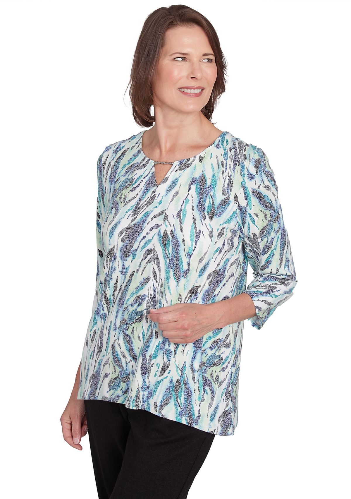 Womens French Quarter Animal Print Top