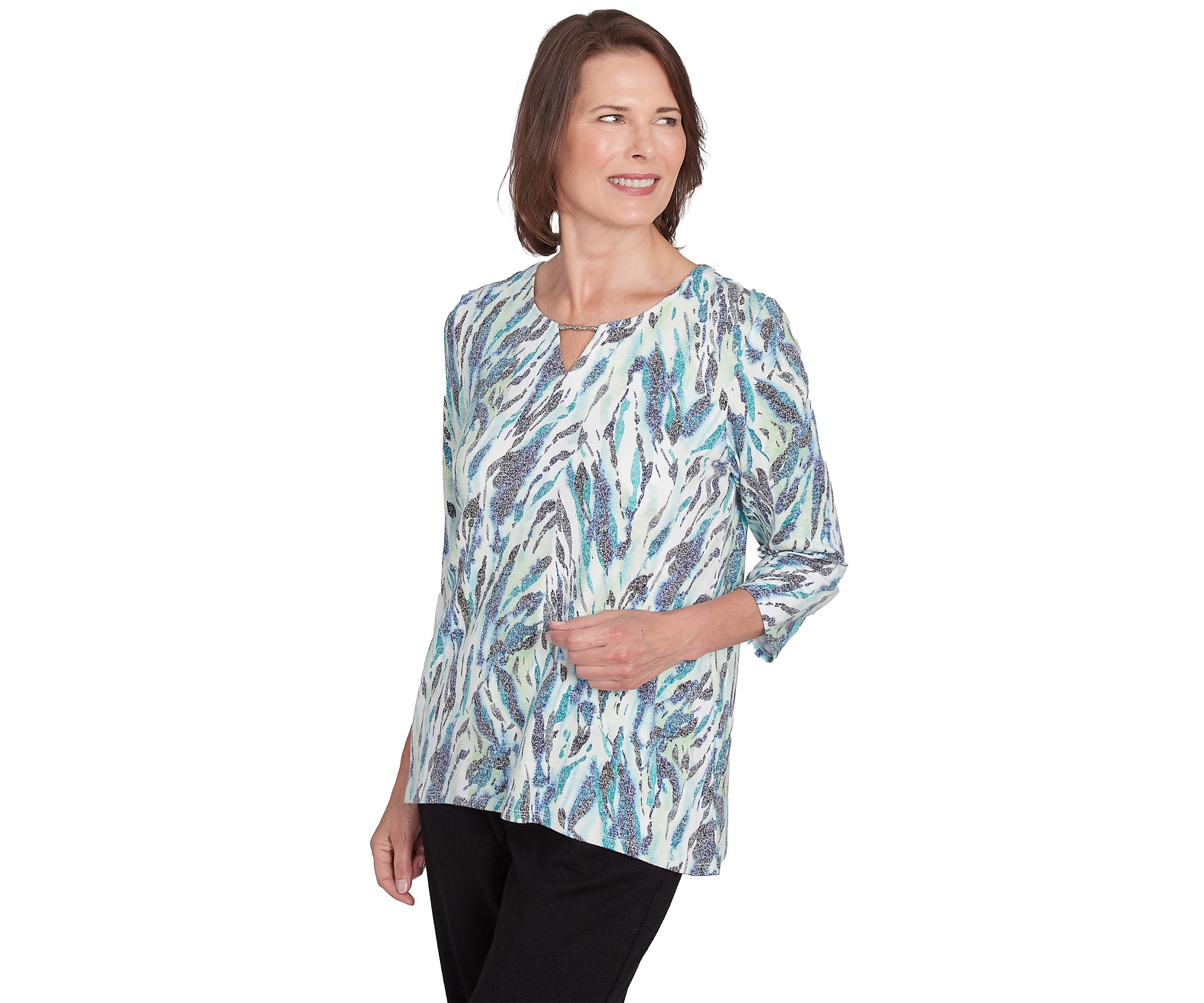 Womens French Quarter Animal Print Top