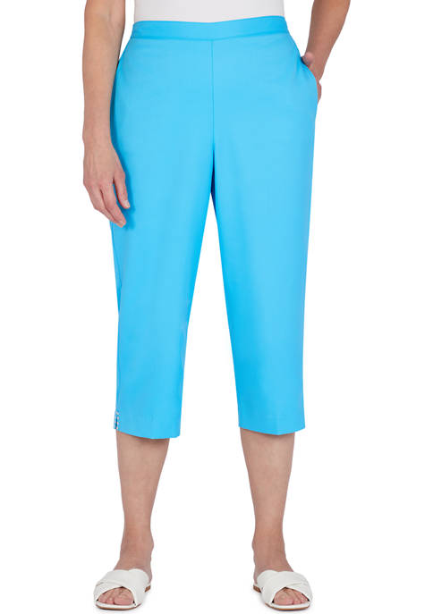 Alfred Dunner Petite Classic Fit Twill Capris