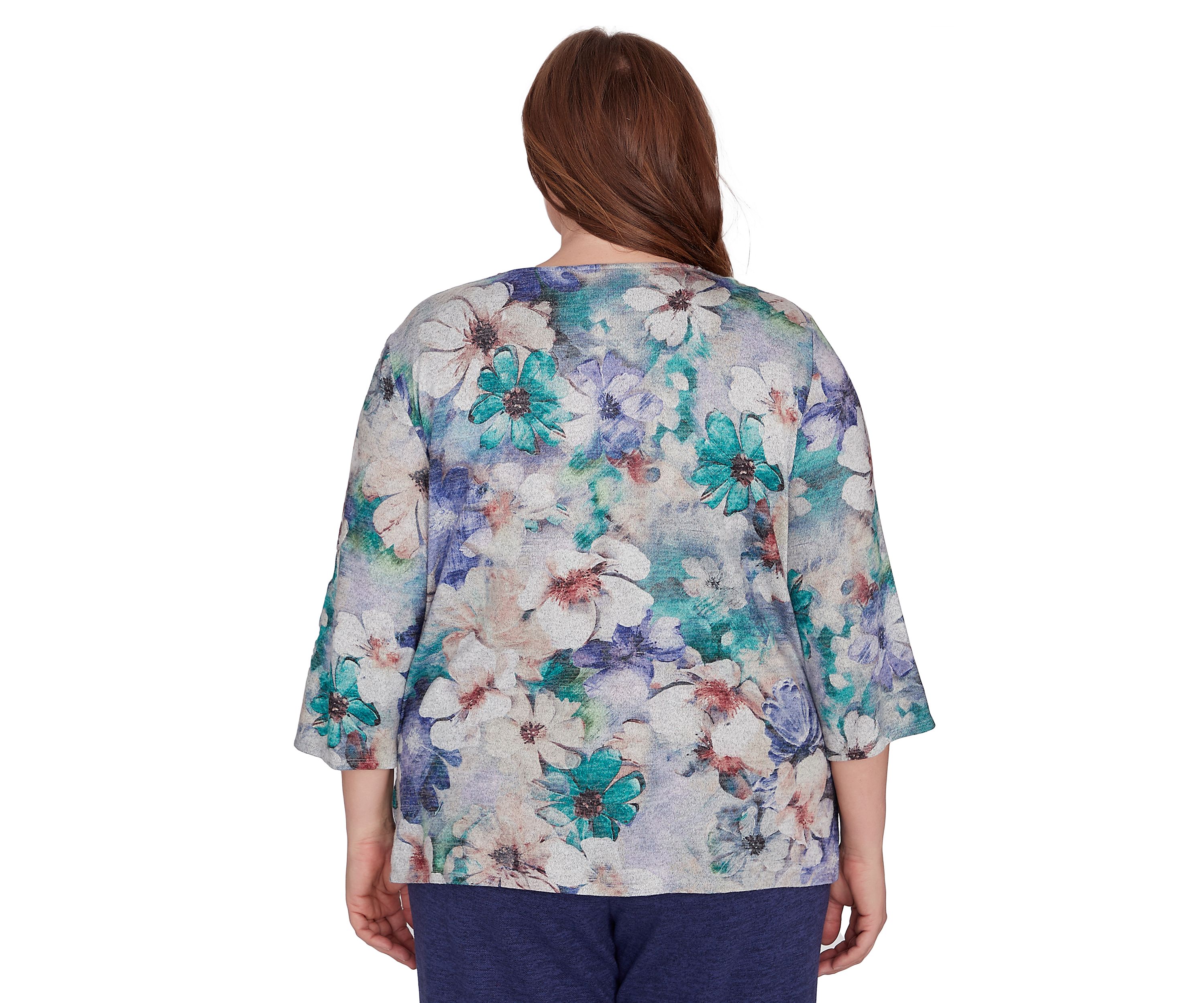 Plus Size French Quarter Watercolor Floral Melange