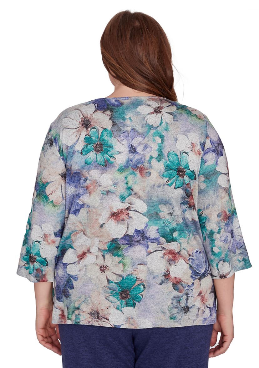 Plus Size French Quarter Watercolor Floral Melange
