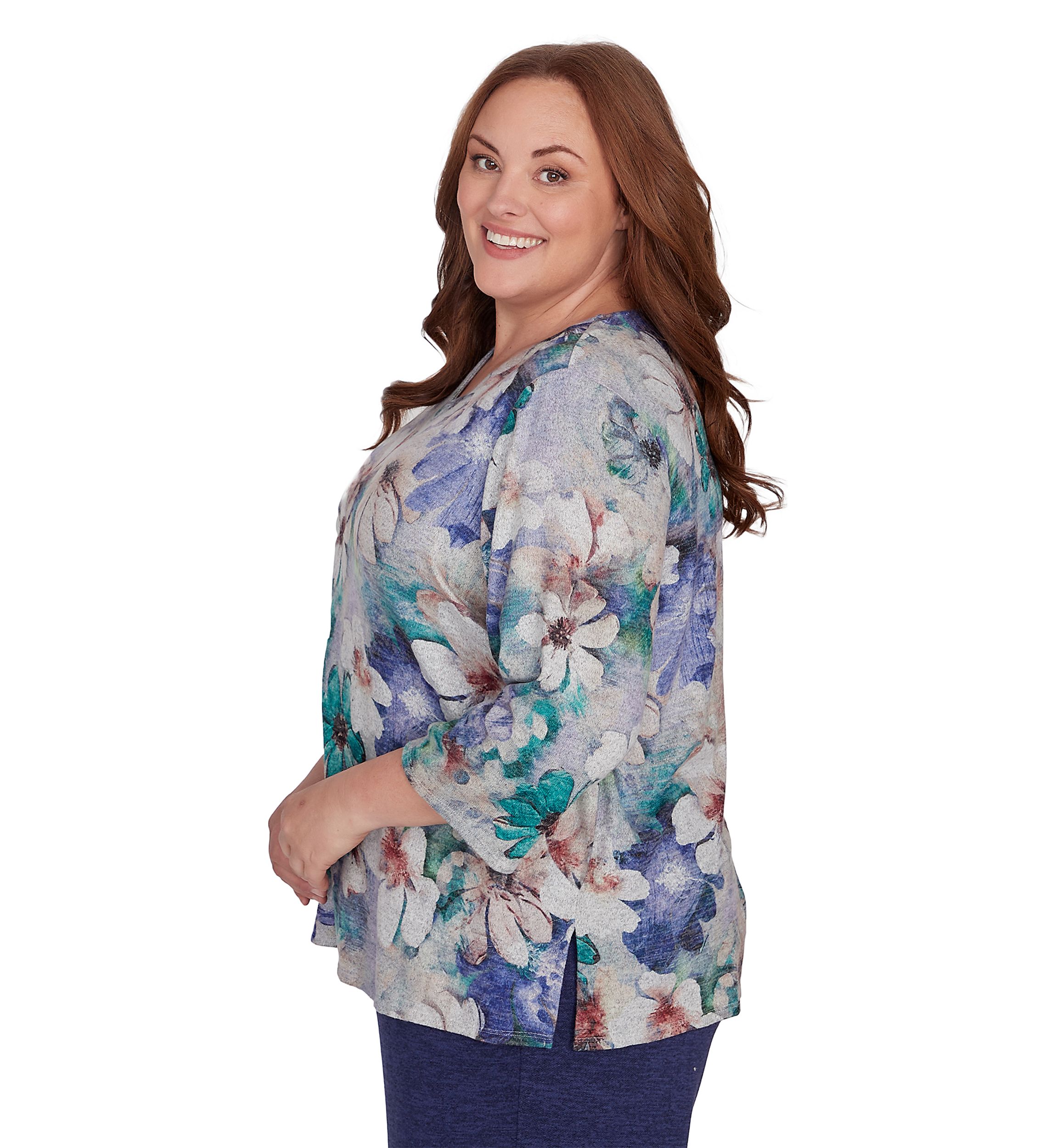 Plus Size French Quarter Watercolor Floral Melange