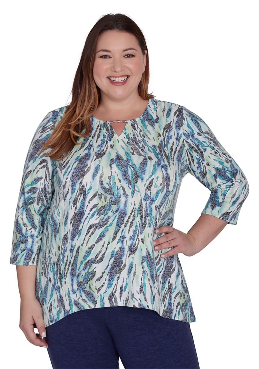 Plus Size French Quarter Animal Top