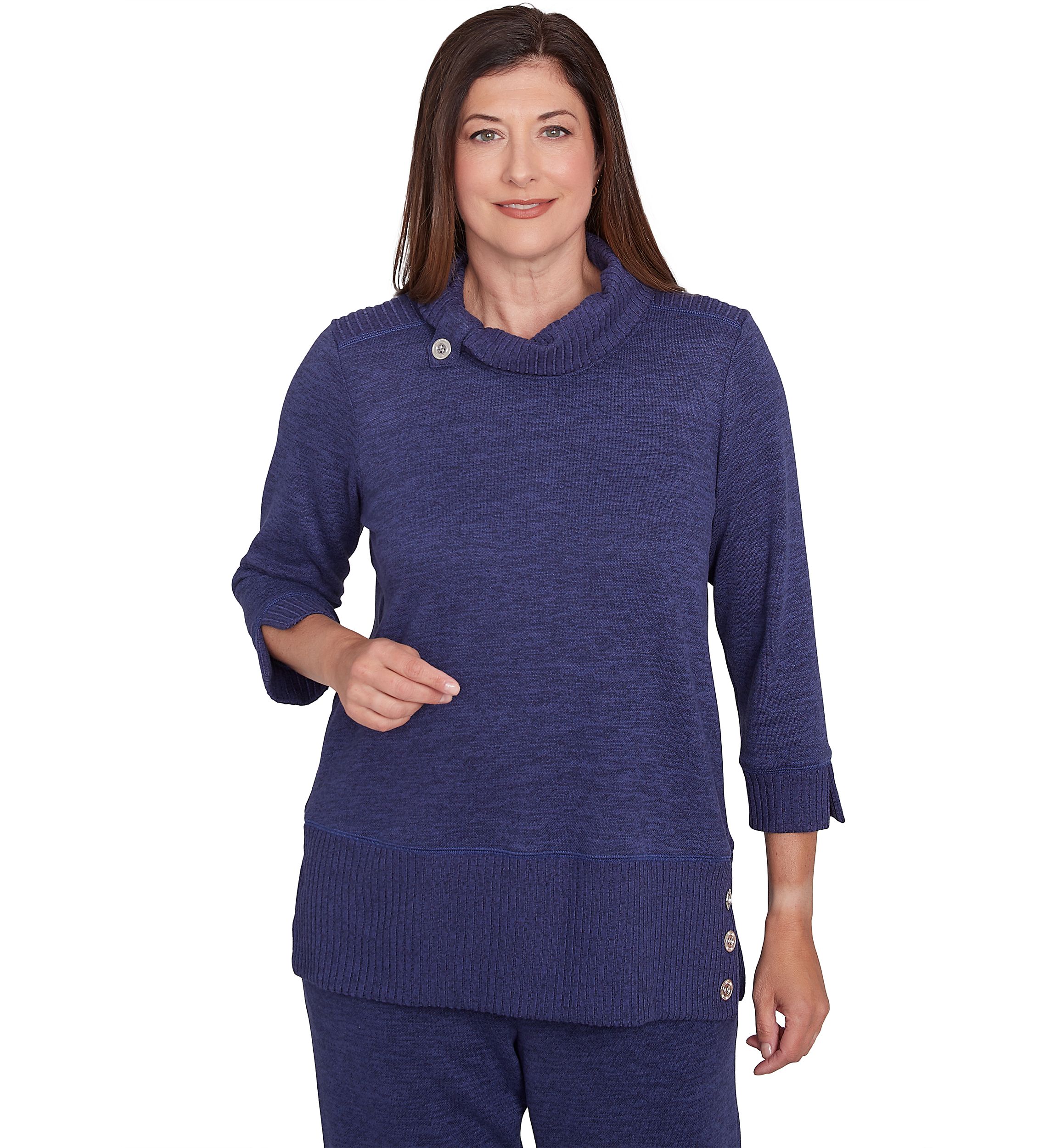 Petite French Quarter Spliced Ribbed Sweater