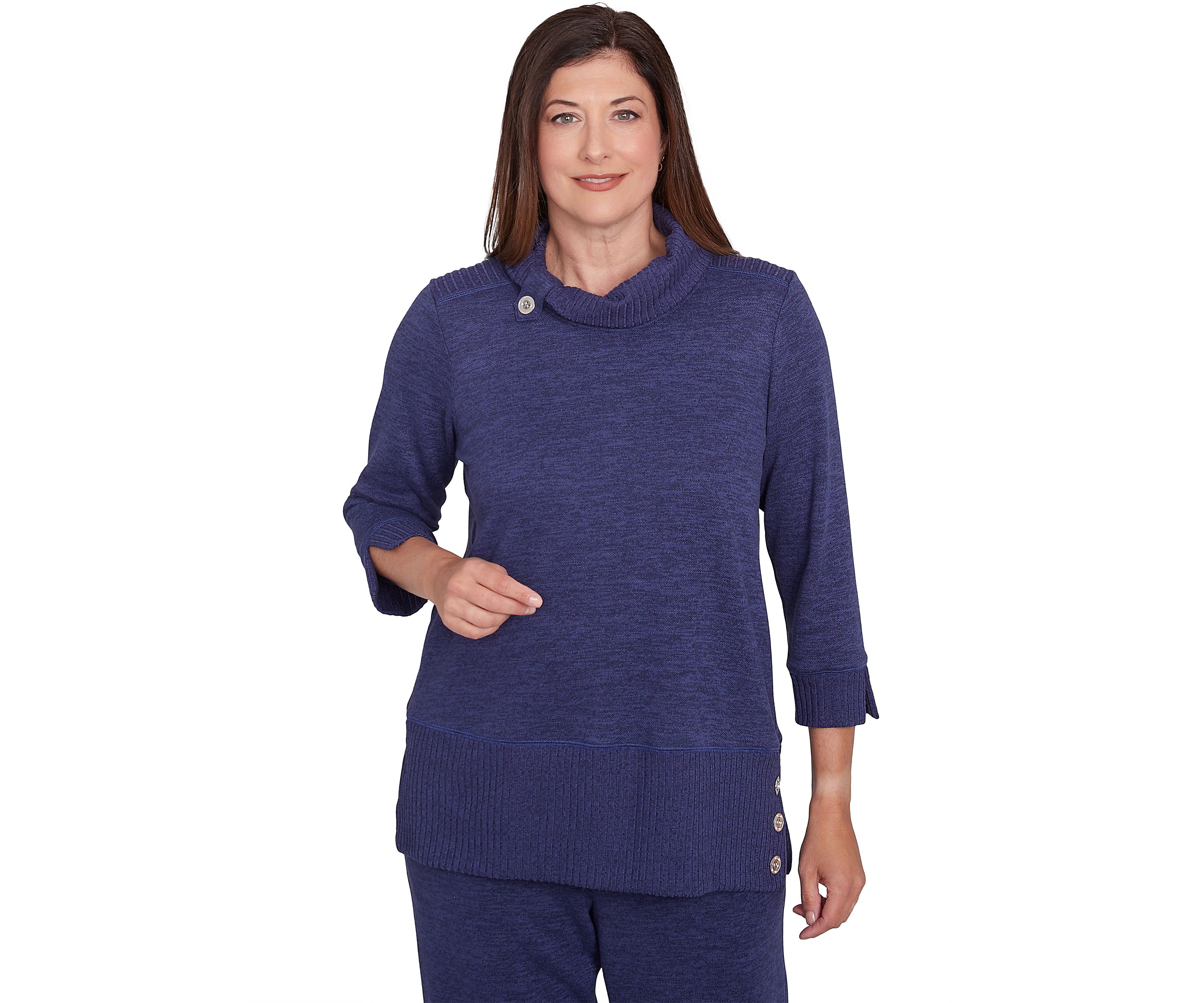 Petite French Quarter Spliced Ribbed Sweater