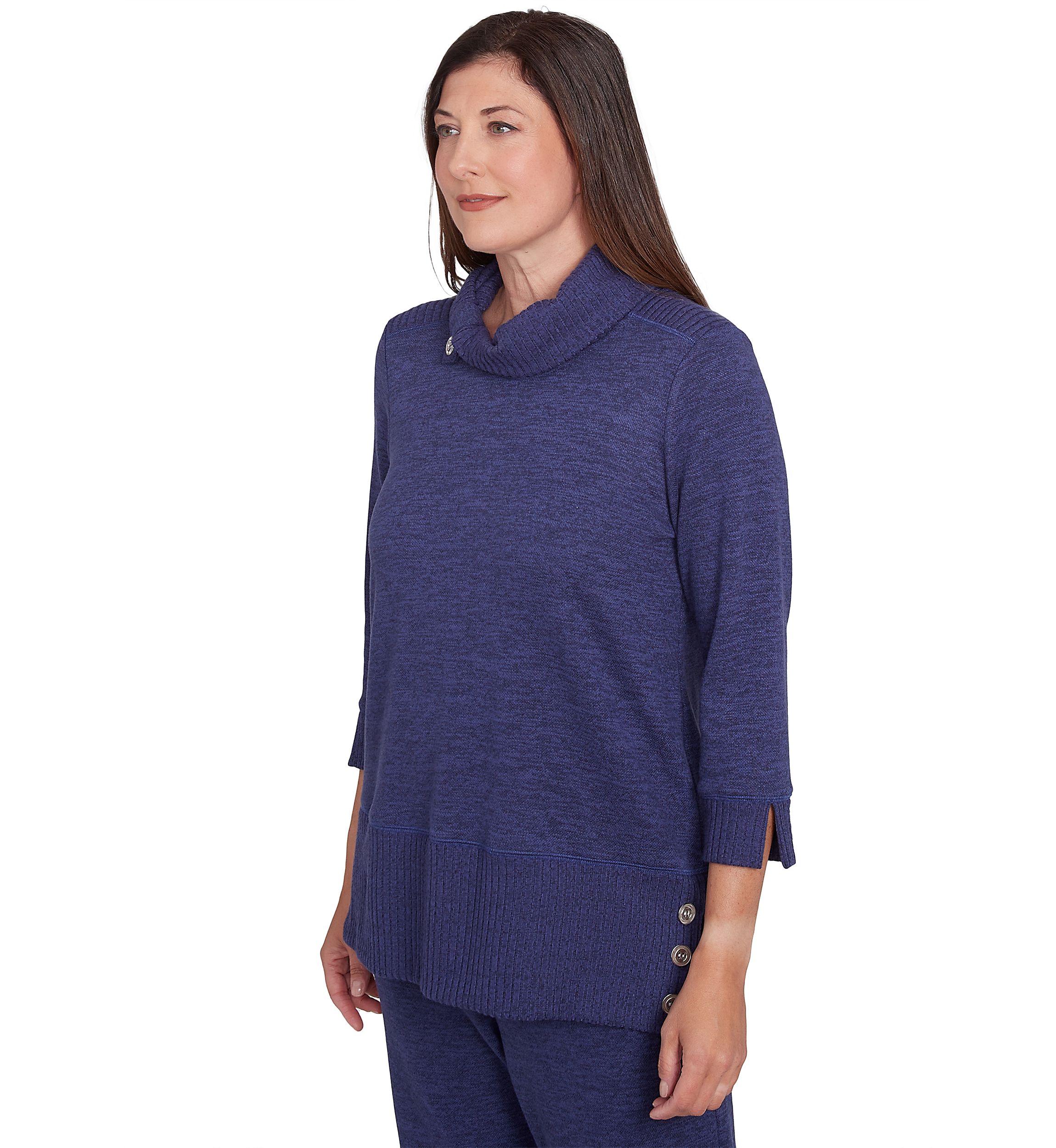 Petite French Quarter Spliced Ribbed Sweater