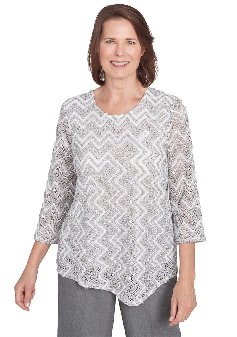 Womens Copenhagen Spliced Zig Zag T-Shirt