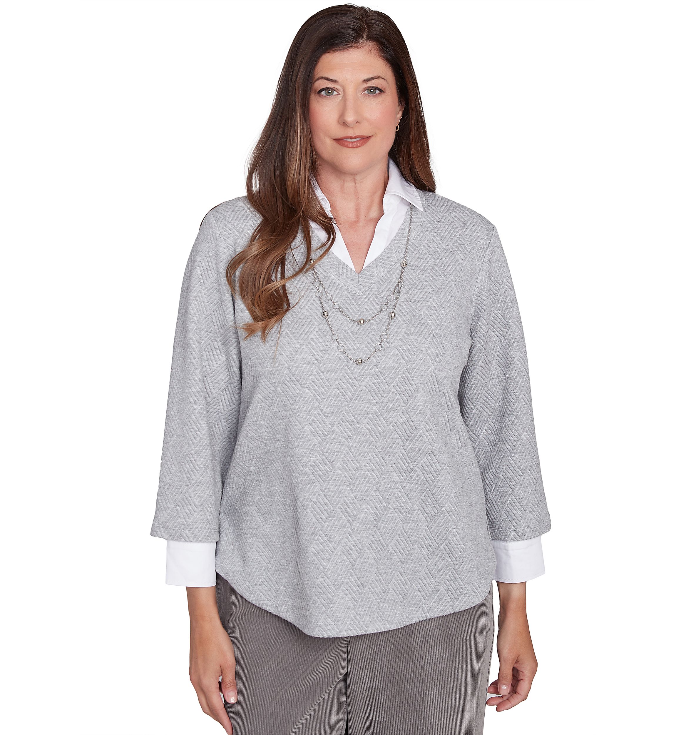 Womens Copenhagen Winter White 2Fer Top 