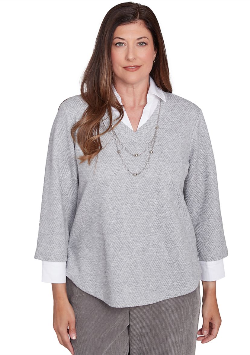 Womens Copenhagen Winter White 2Fer Top 