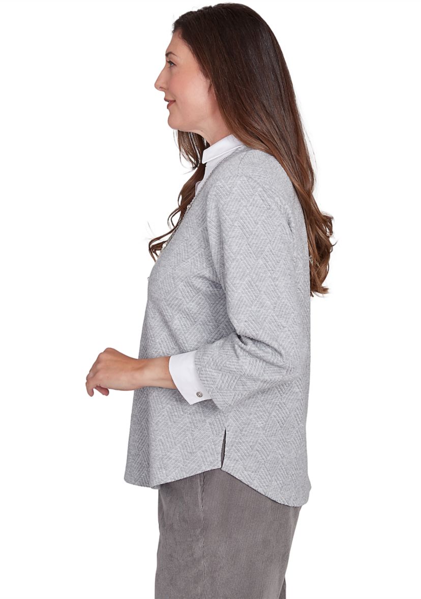 Womens Copenhagen Winter White 2Fer Top 