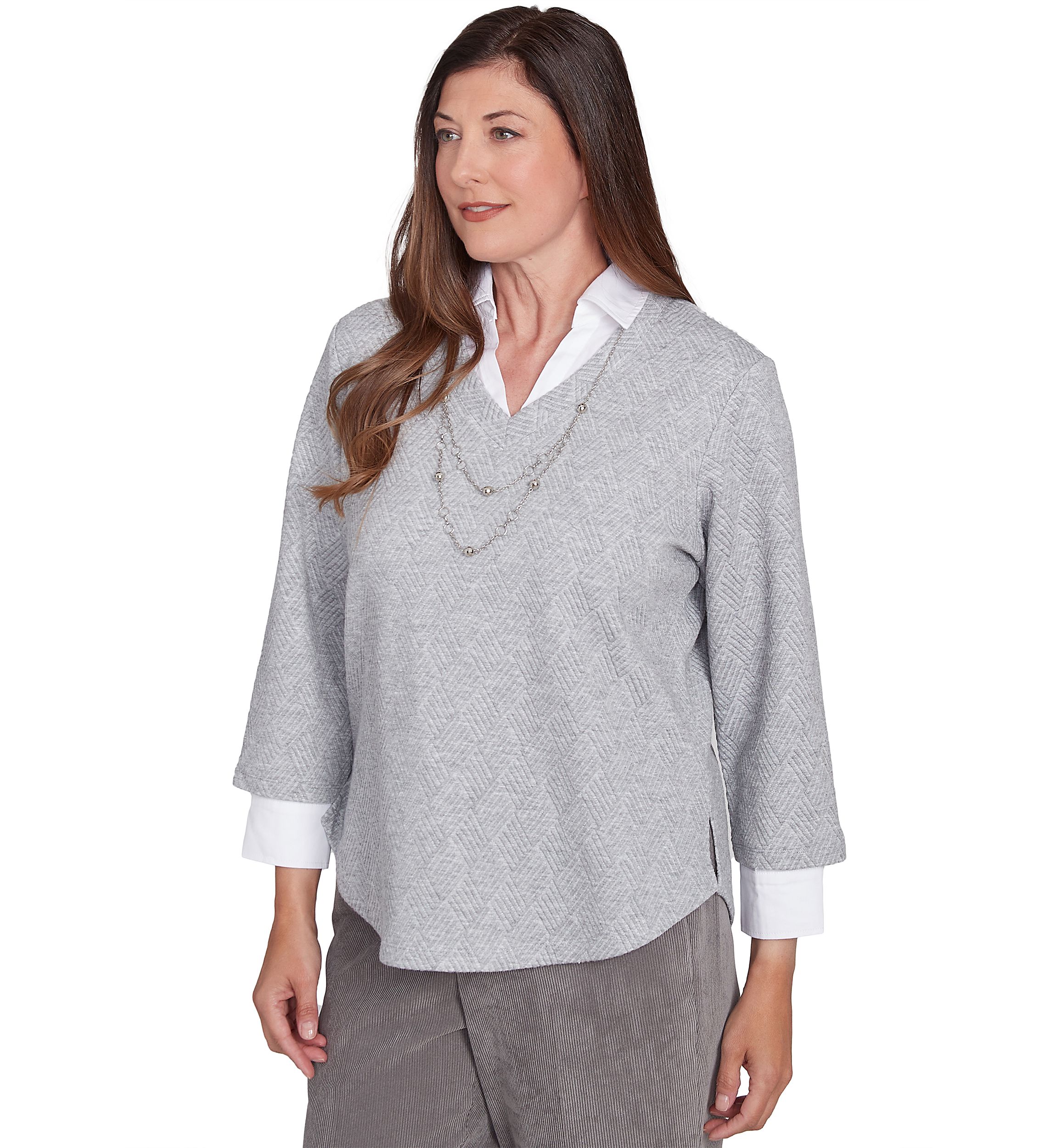 Womens Copenhagen Winter White 2Fer Top 