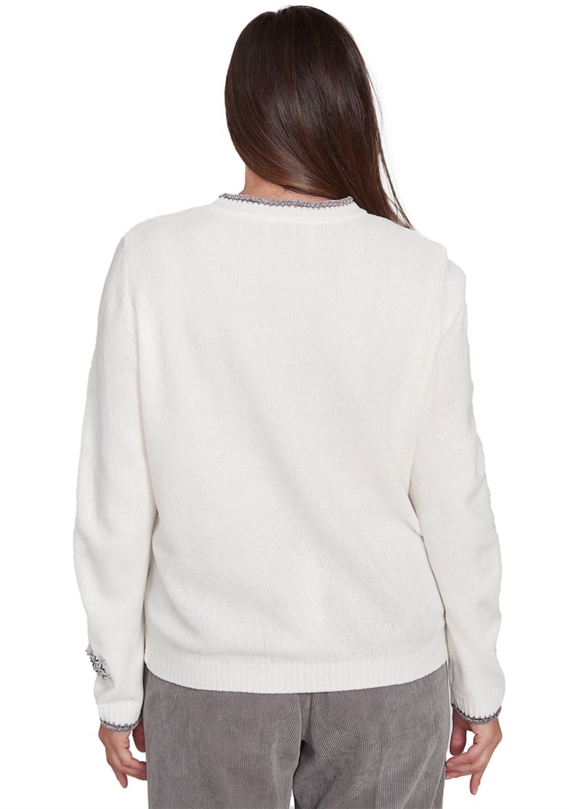 Womens Copenhagen Snowflakes Chenille Top