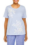 Womens Ann Arbor Pinstripe Knit T-Shirt