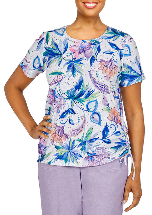 Alfred Dunner Petite Floral Print Top