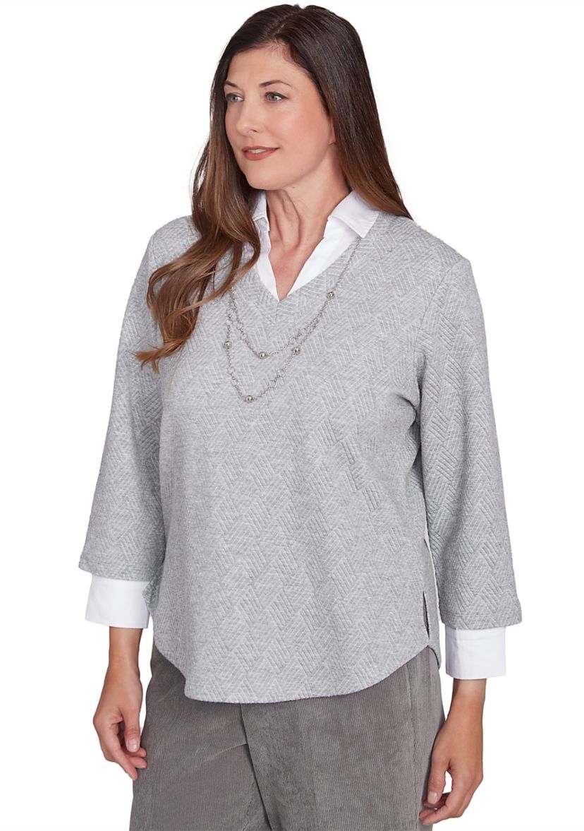 Petite Copenhagen Winter White Top