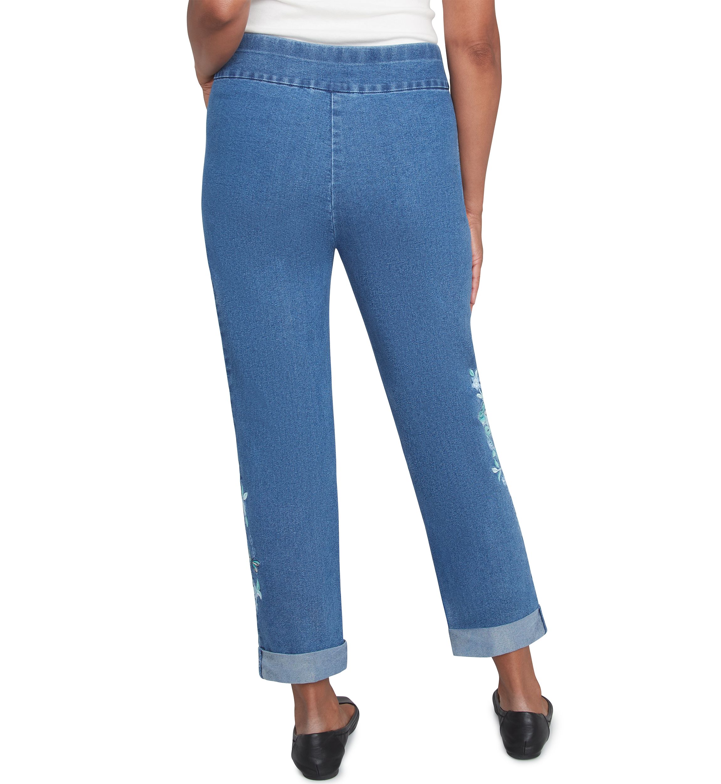 Womens Lake Victoria Embroidered Ankle Pants